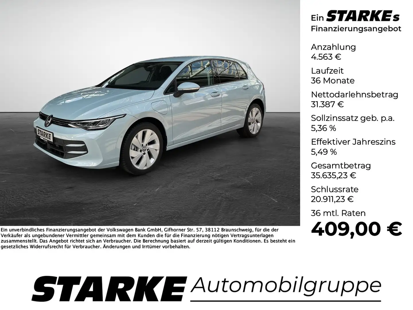 Volkswagen Golf 1.5 TSI DSG eHybrid Life Blau - 1
