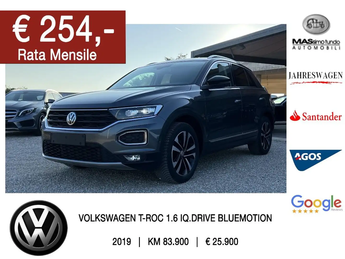 Volkswagen T-Roc 1.6 TDI SCR Style BlueMotion Tech. Grau - 1