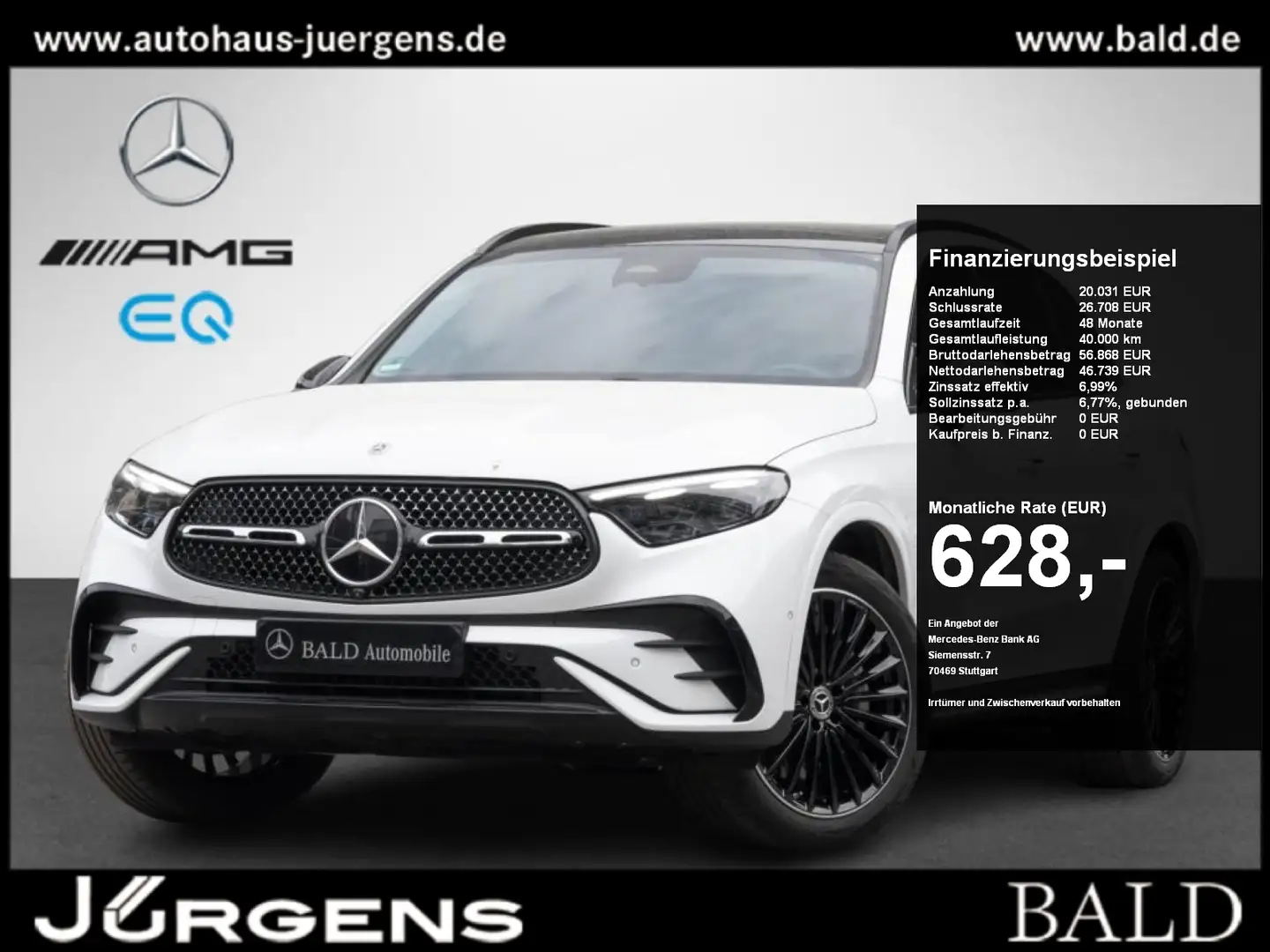 Mercedes-Benz GLC 300 4M AMG/Digital/Pano/AHK/Burm3D/360/Night Weiß - 1