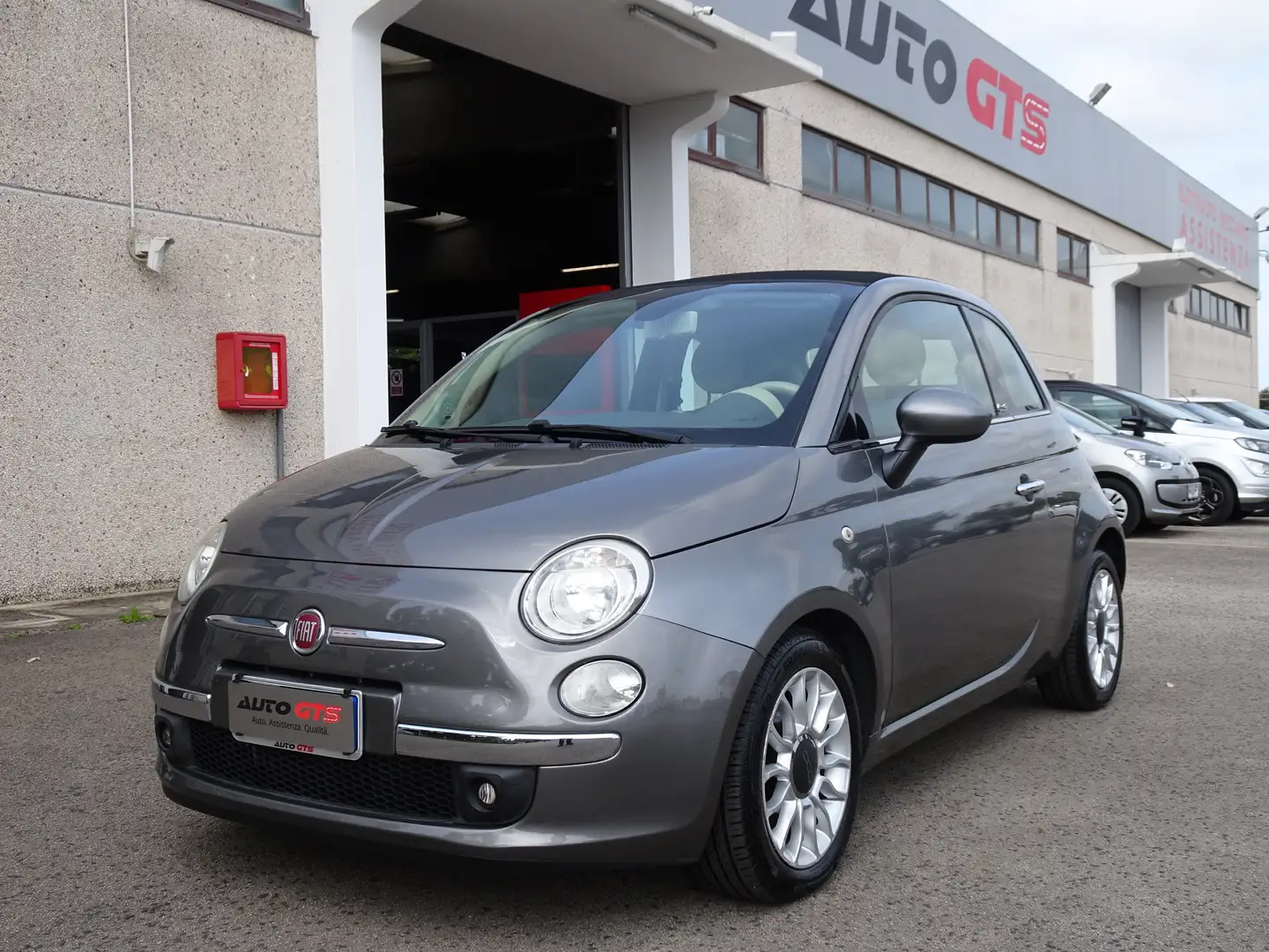 Fiat 500C 500C 0.9 t.air t. Lounge 85cv Pelle PDC Grigio - 1