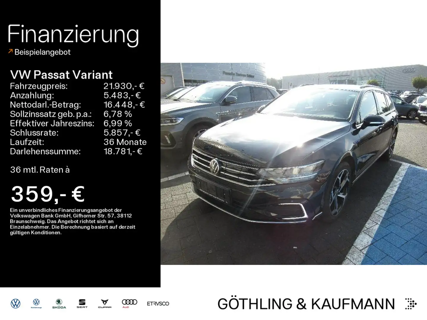 Volkswagen Passat Variant GTE 1.4 TSI eHybrid 160kW*PANO*AH Nero - 1