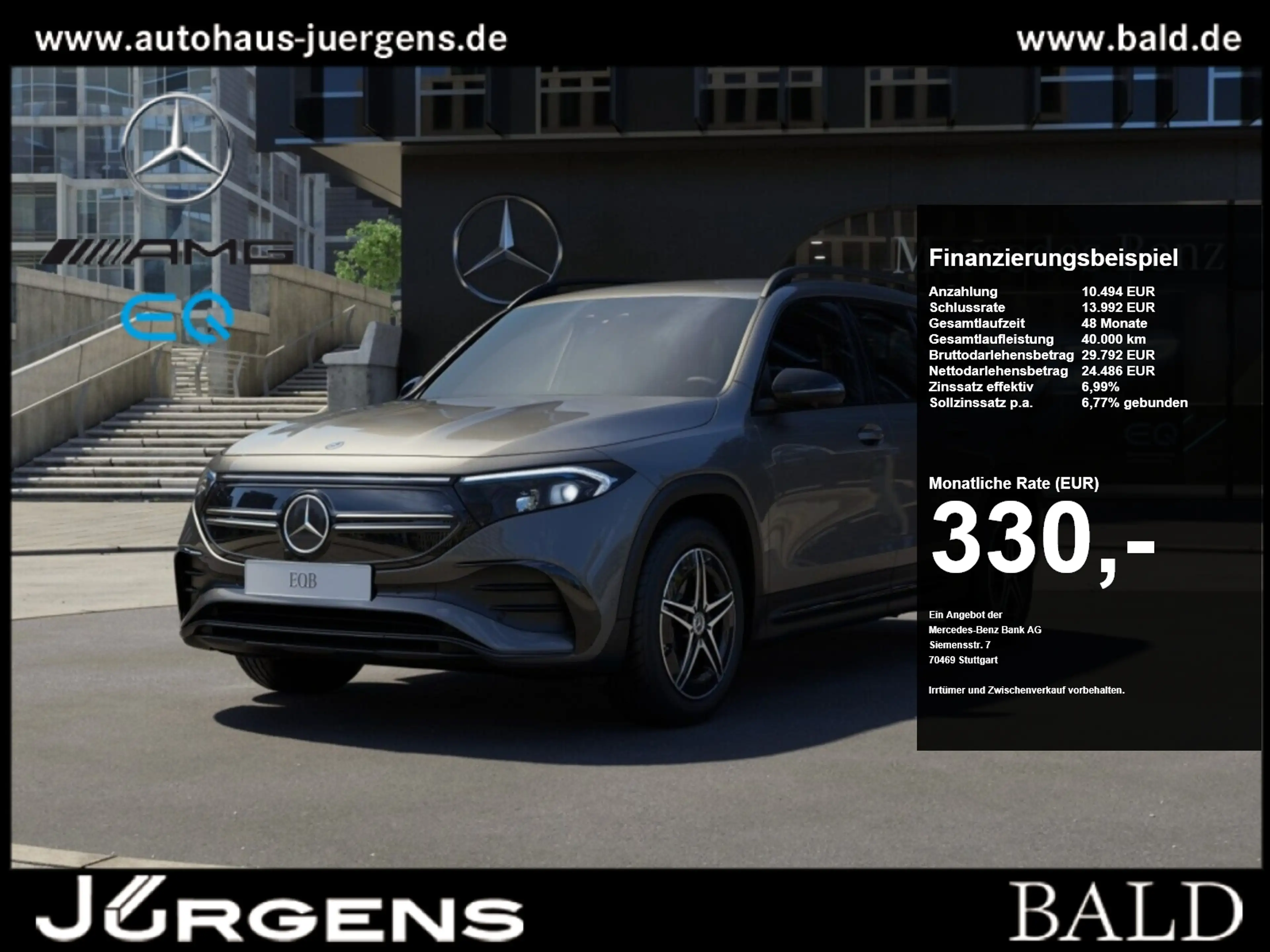 Mercedes-Benz EQB 300 4M AMG-Sport/Night/Ambi/360/Distr/Totw