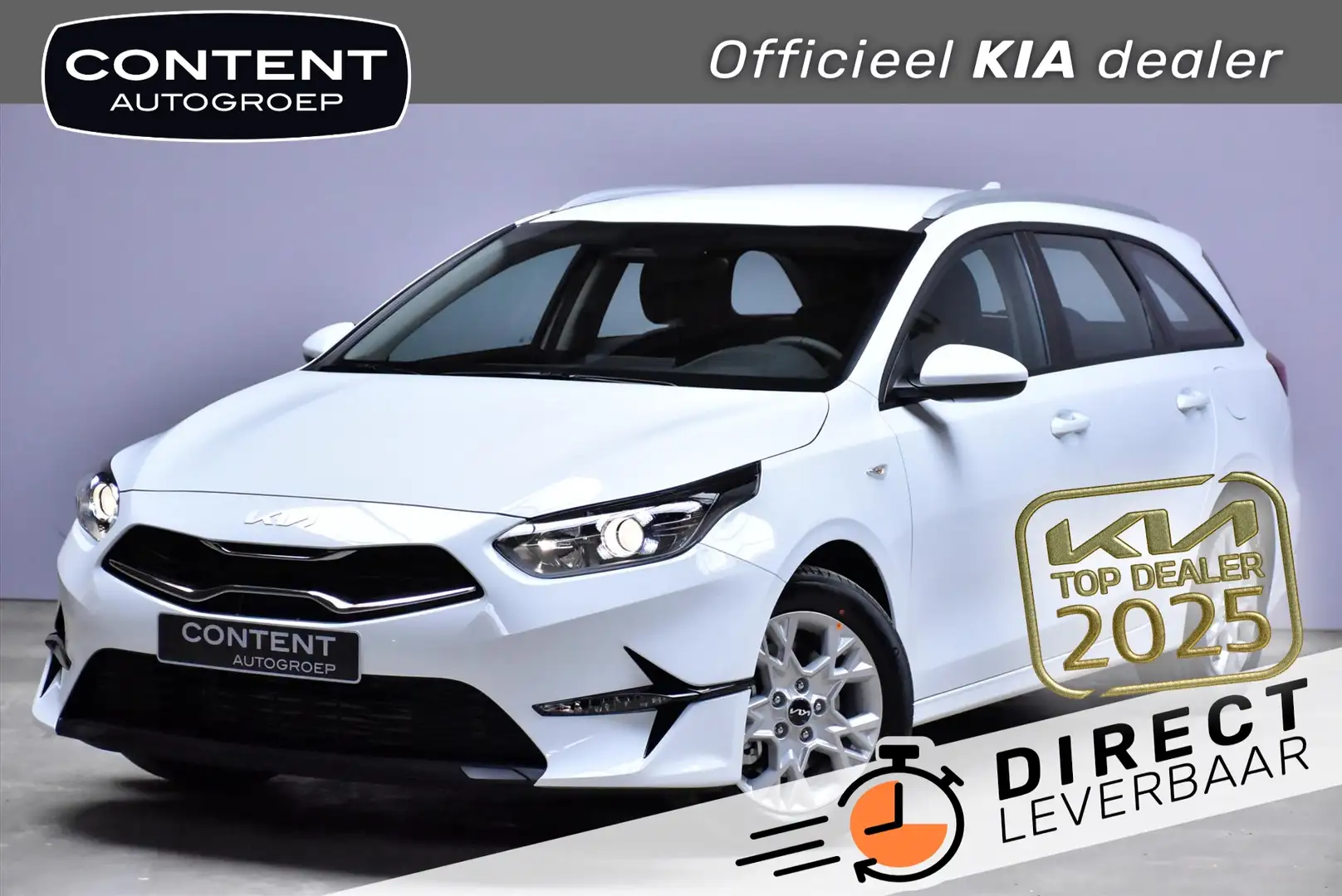Kia Ceed SW / cee'd SW 1.0 T-GDi 100pk ComfortLine DIRECT LEVERBAAR Wit - 1