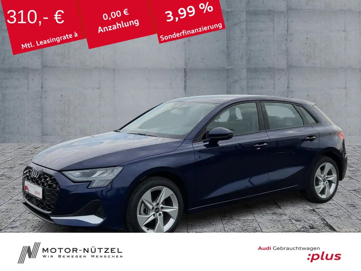 Audi A3 35 TFSI S-TR ADVANCED LED+NAVI+AHK Blau - 1