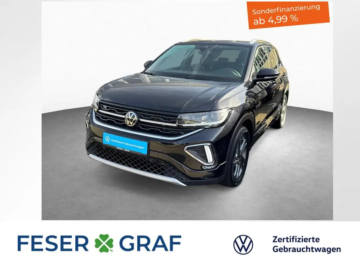 Volkswagen T-Cross R-Line 1.0 TSI 7-DSG KAMERA SHZ KLIMA LED Schwarz - 1