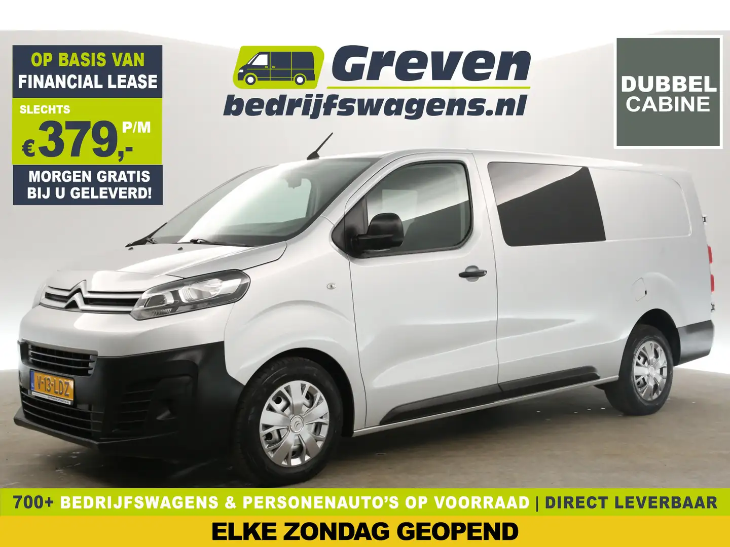 Citroen Jumpy 2.0 BlueHDI L3H1 | MARGE! | Dubbele Cabine | 5 Per Zilver - 1
