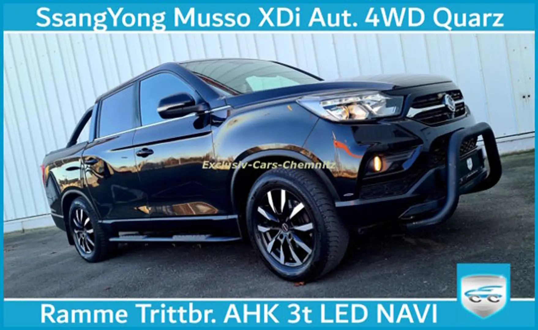 SsangYong Musso XDi Quartz 4WD AUT. Navi AHK WR Negro - 1