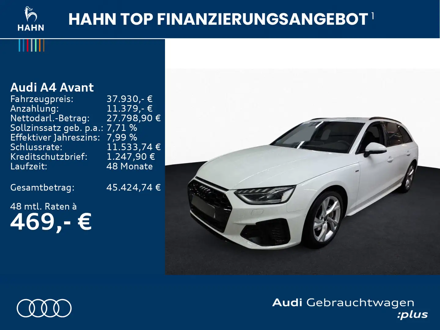 Audi A4 40 TFSI quattro S line Matrix Navi Virt Weiß - 2