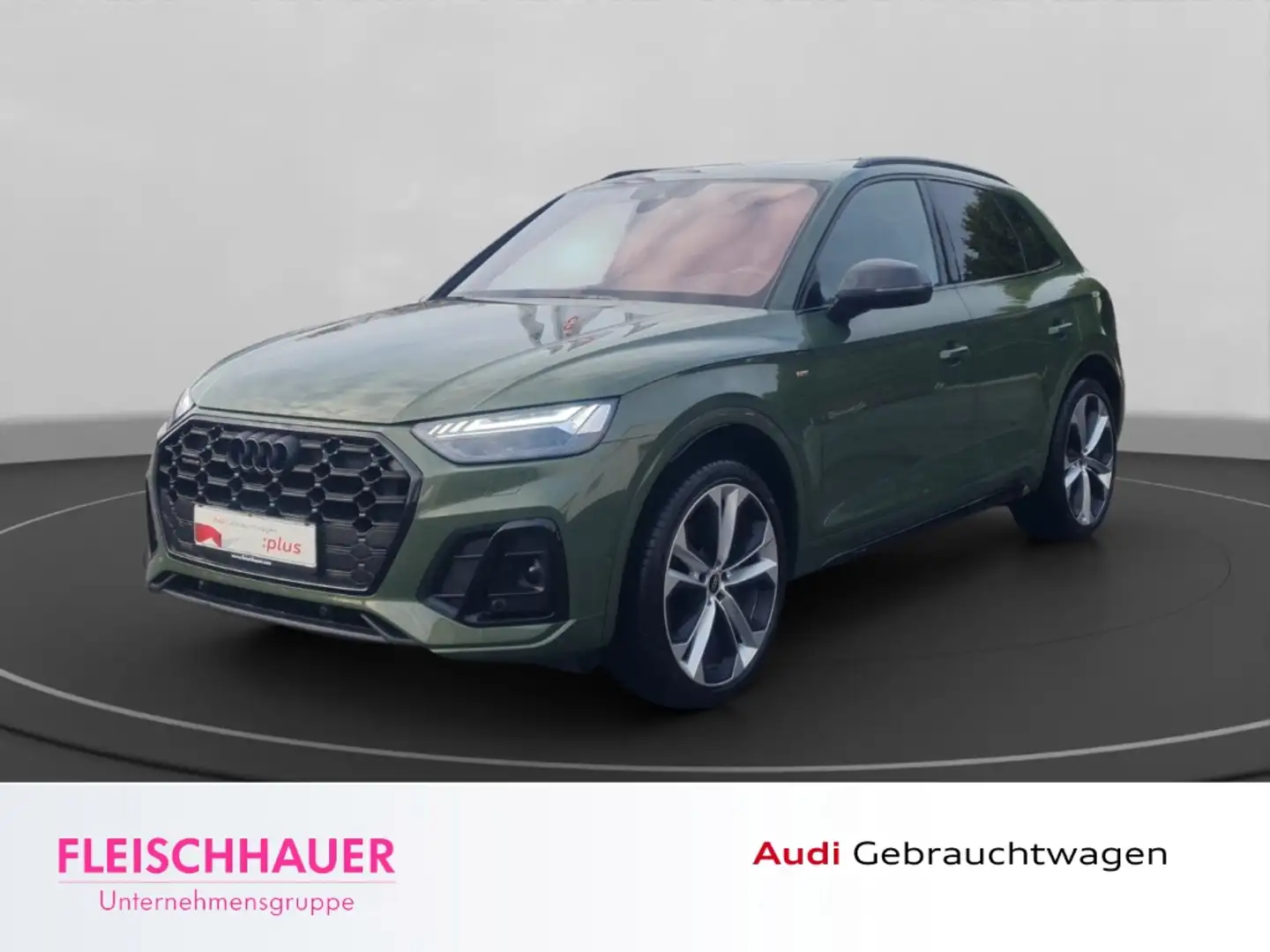Audi Q5 S line 40 TDI quattro StHz+LM21+CarPlay+Navi+AHK+A Grün - 1