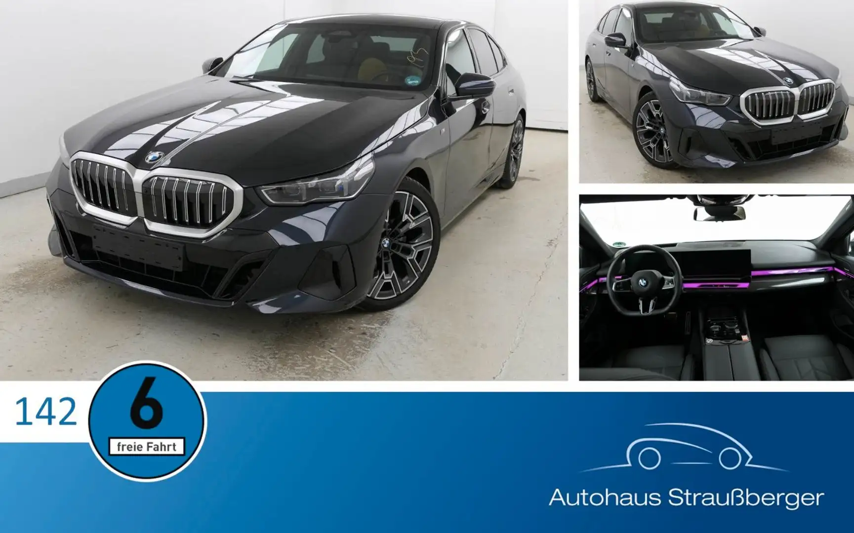 BMW 520 d Limousine M Sport ACC AHK PANO STHZ LRHZ QI Schwarz - 1