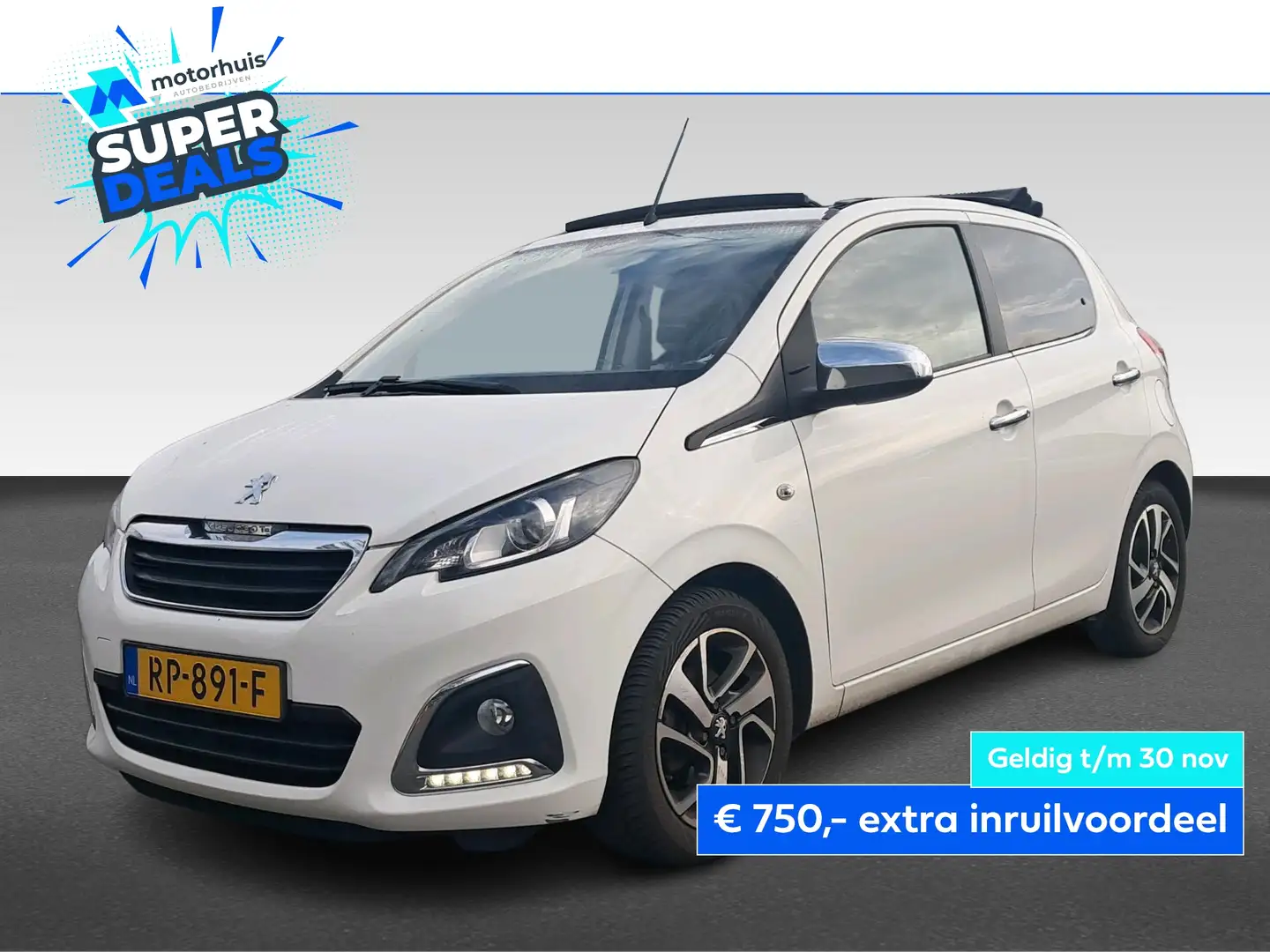 Peugeot 108 1.0 e-VTi ALLURE TOP! 5DRS SCHUIFDAK CAMERA ECC Blanc - 1