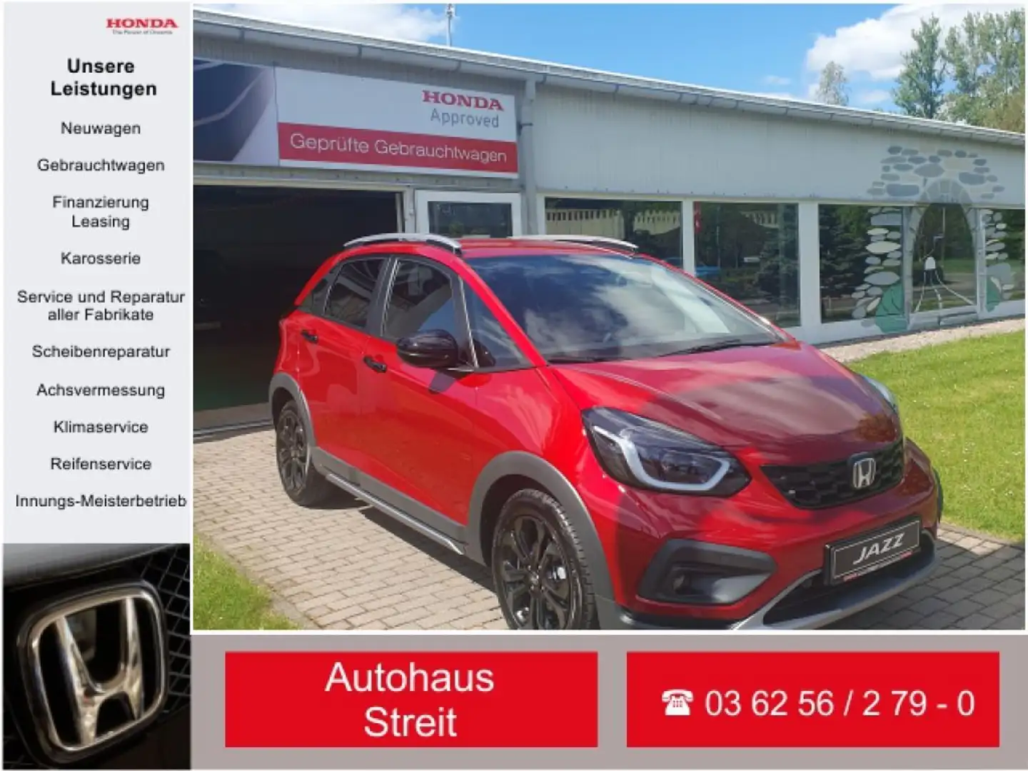 Honda Jazz e:HEV 1.5 i-MMD Hybrid Crosstar Advance Červená - 1