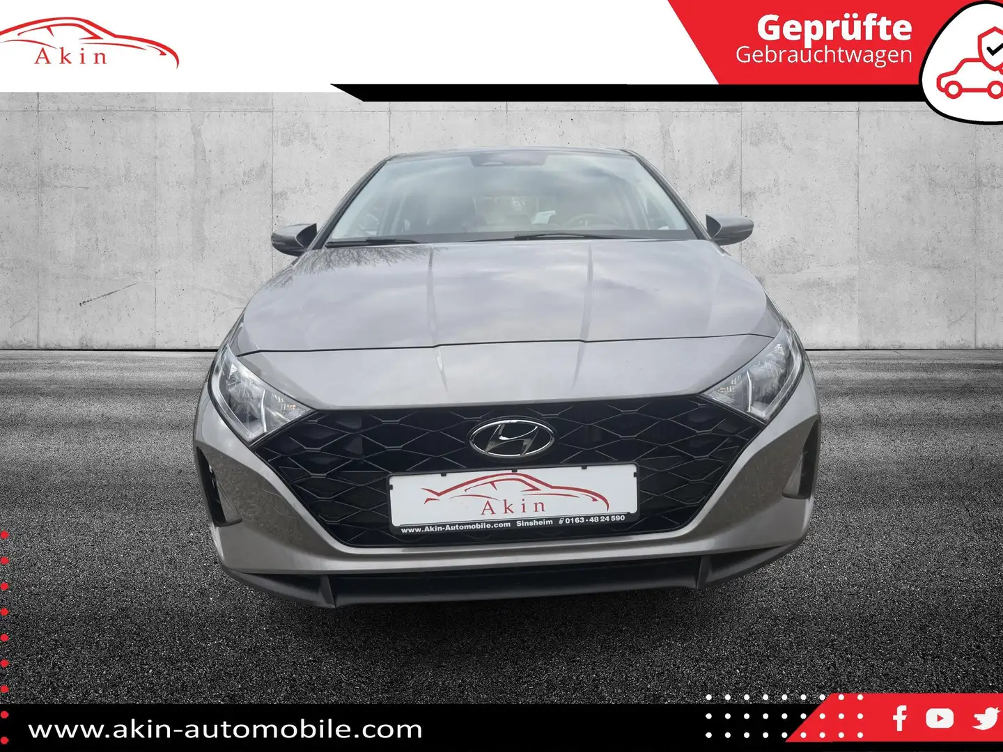 Hyundai i20 LED/LEDER/NAVI/KAMERA/TEMP/SHZ/LHZ/CARPLAY Grau - 2