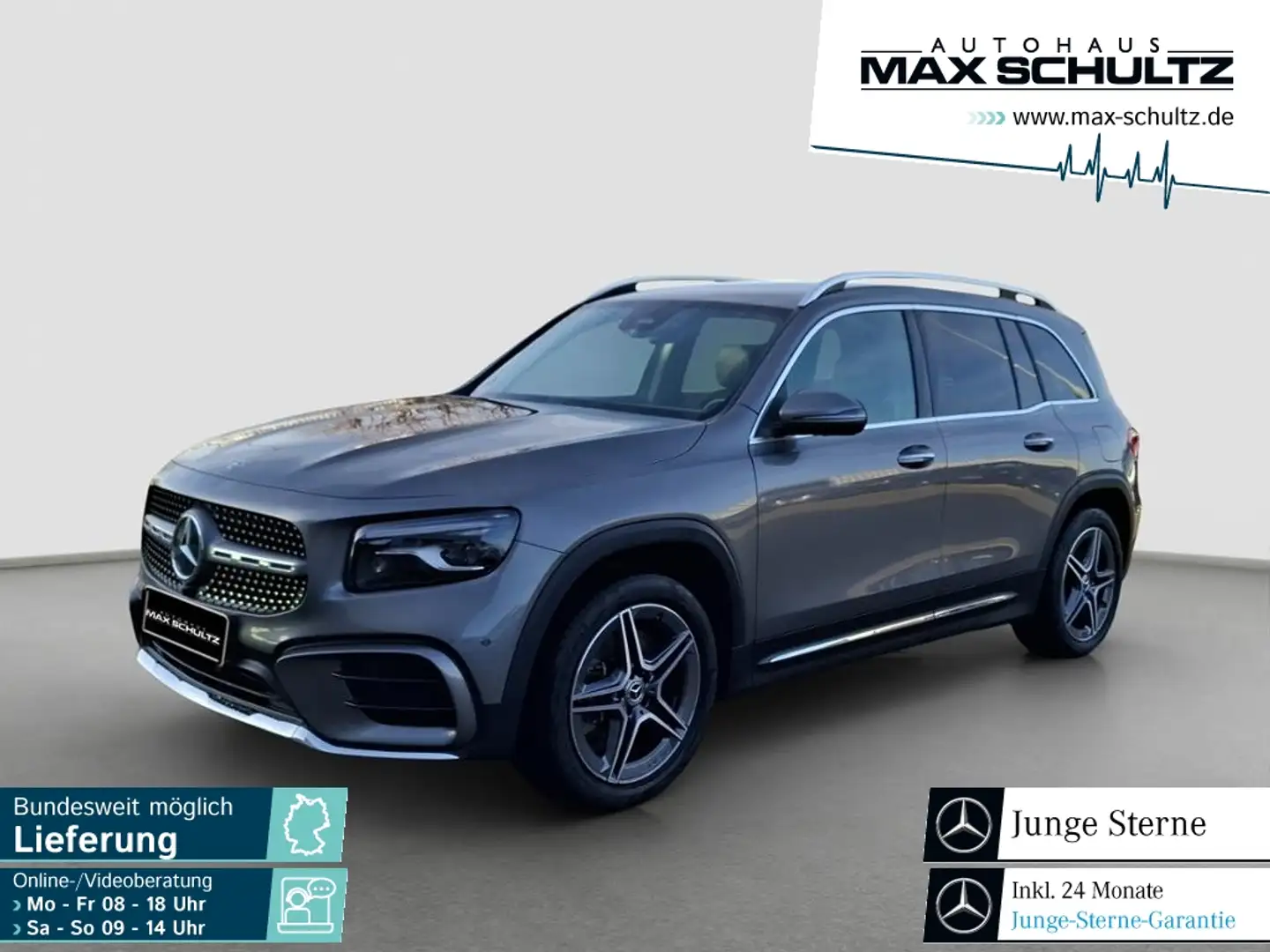 Mercedes-Benz GLB 220 d 4M AMG*AHZV*MULTIBEAM*DAB*TOTWINKEL Grau - 1