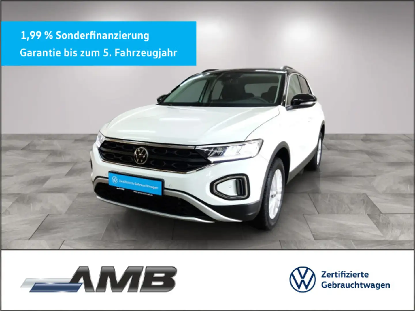 Volkswagen T-Roc Life 2.0 TDI AHK/LED/Nav/Standhzg/02.29Gar Weiß - 1