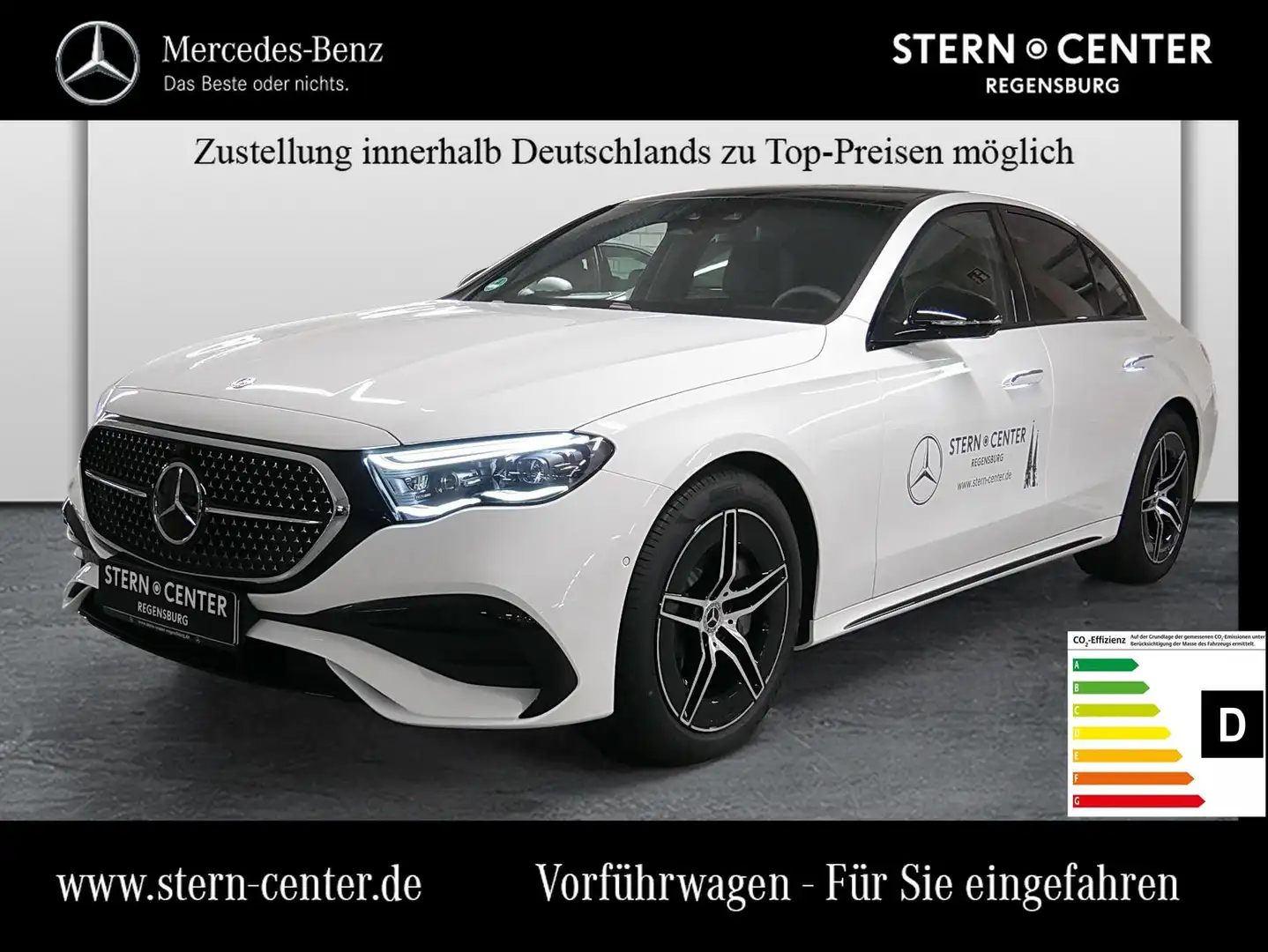 Mercedes-Benz E 200 d Limo+AMG+DIST+MEMORY+DIGITAL LIGHT+PANO+ Weiß - 1