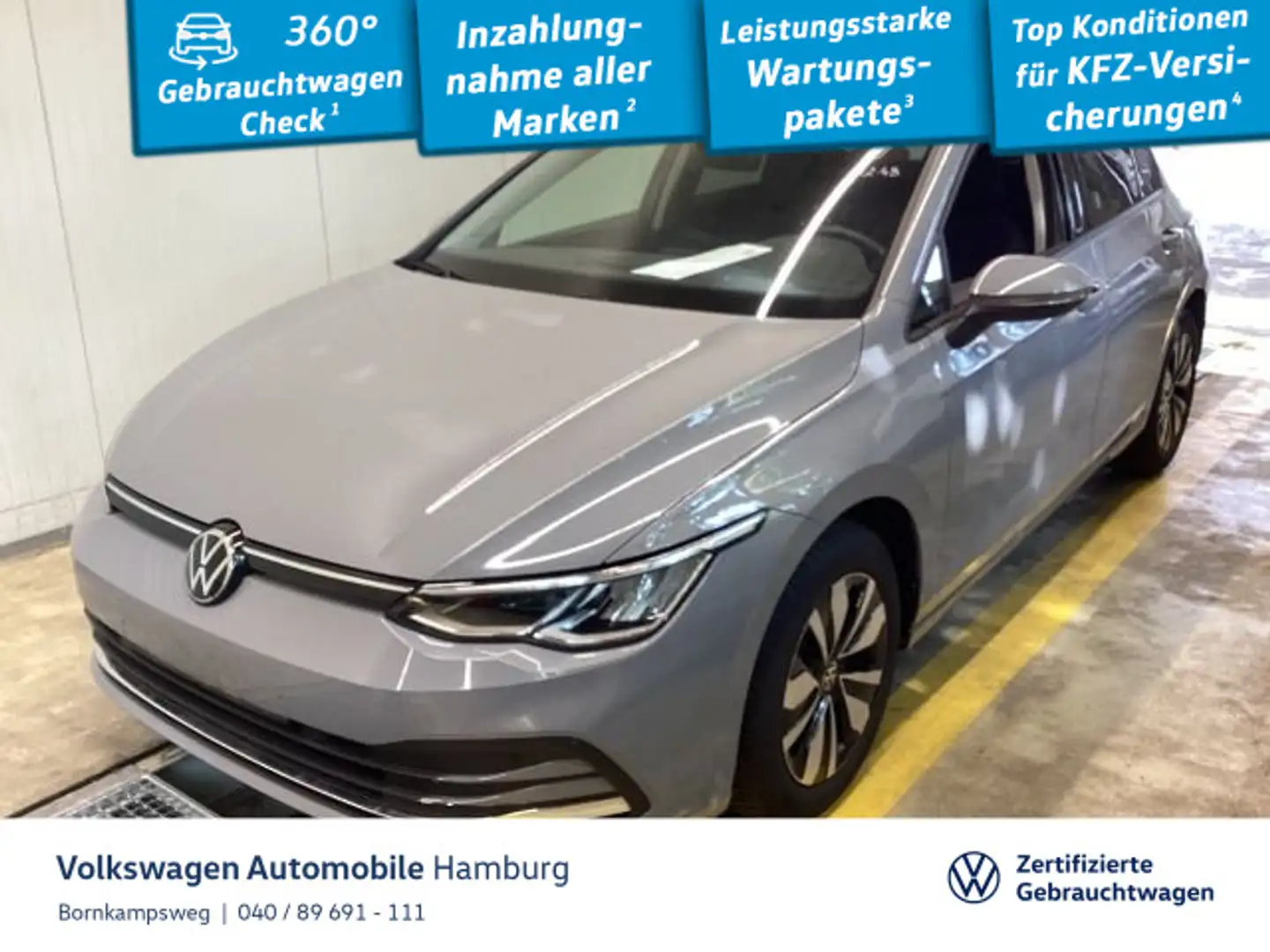 Volkswagen Golf VIII 1.0 eTSI Move DSG Klima Navi Kamera Grau - 1