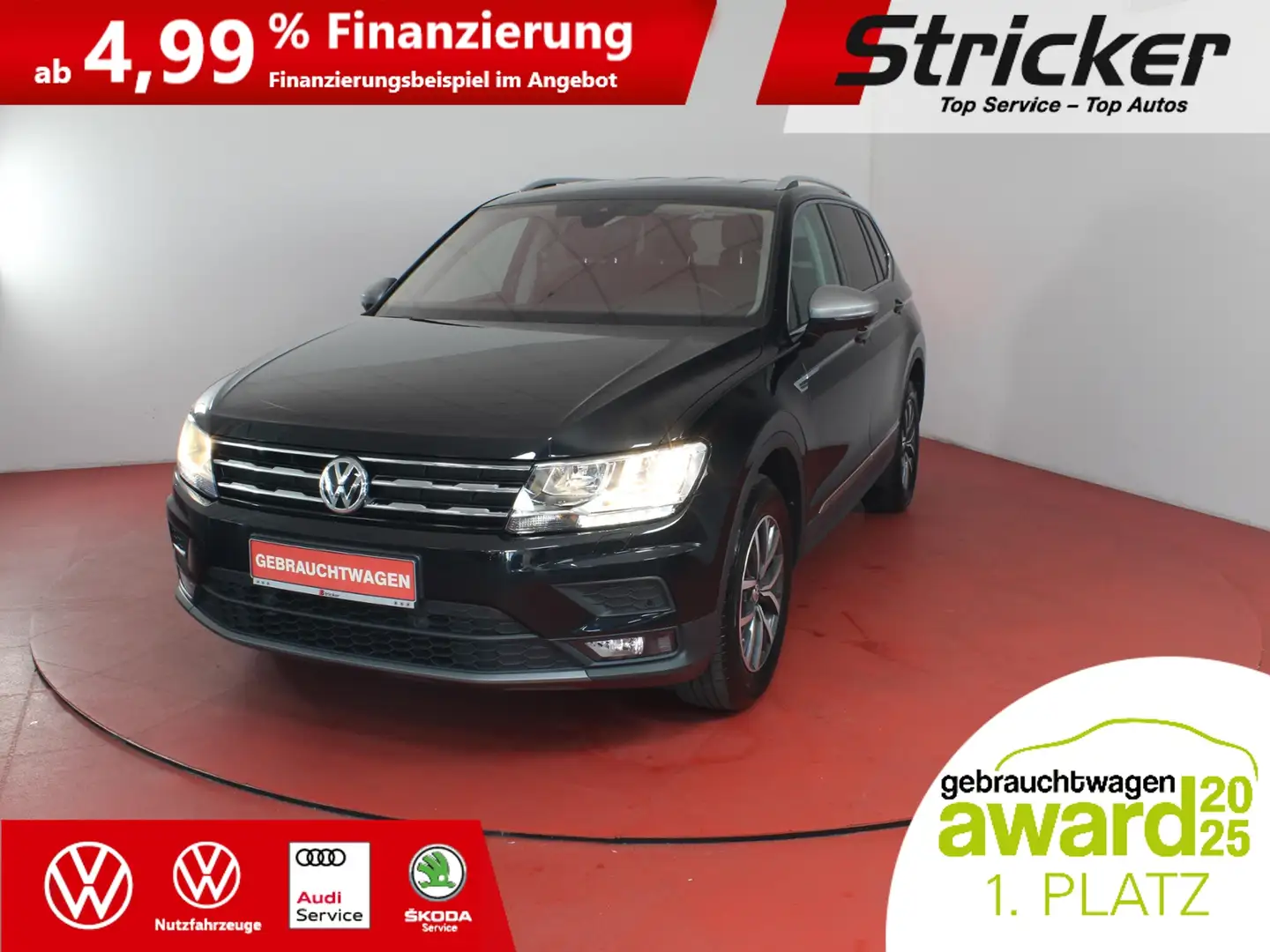 Volkswagen Tiguan Allspace Comf. 2.0TDI 285,-ohne Anzahlung Navi App-Connect Schwarz - 1