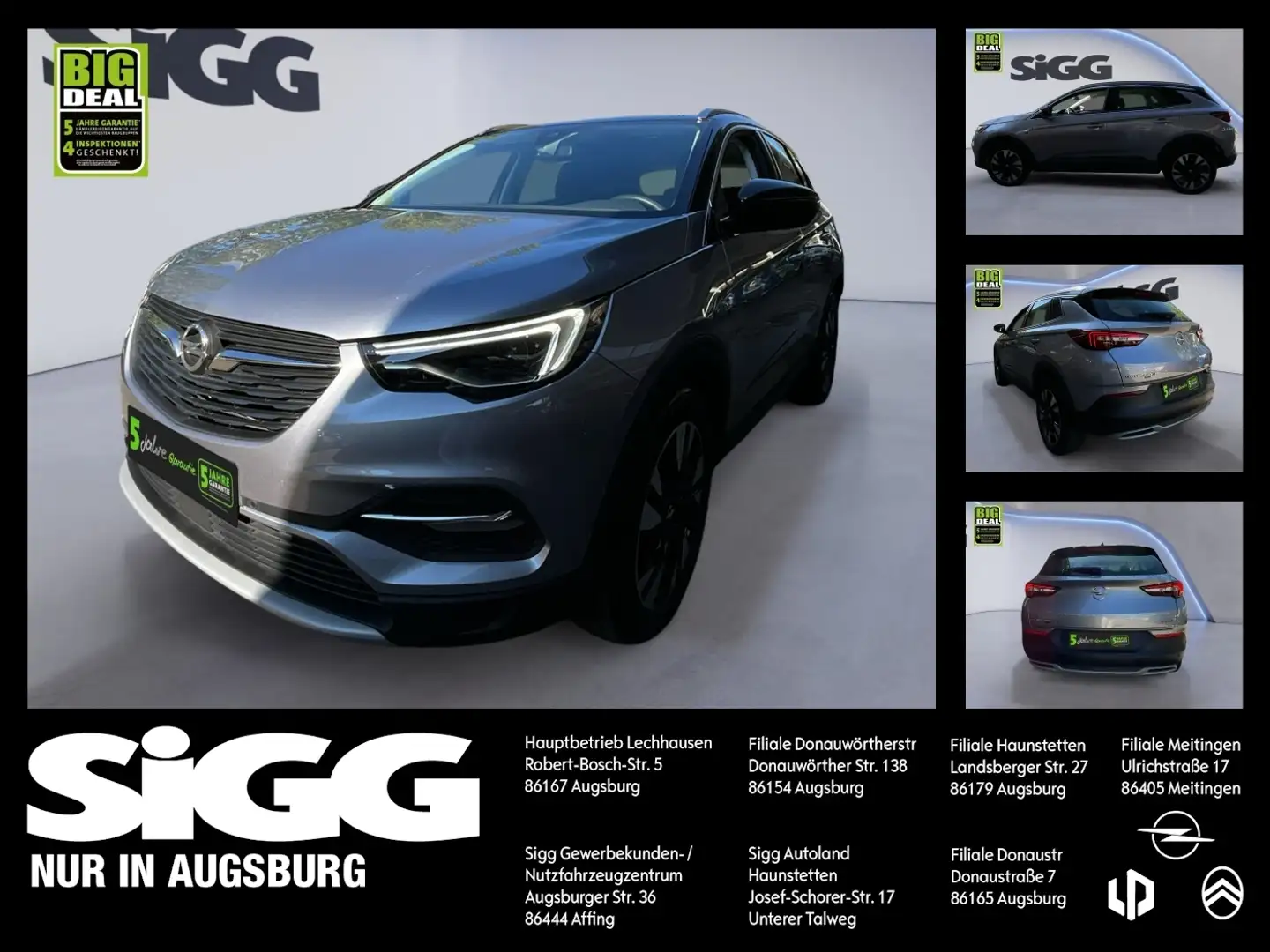 Opel Grandland 1.2 Turbo INNOVATION Klimaautomatik Grijs - 1