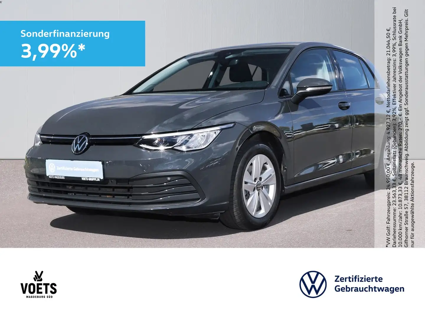 Volkswagen Golf VIII LIFE 2.0 TDI 6-GANG LED+NAVI+ACC+SITZH Grau - 1