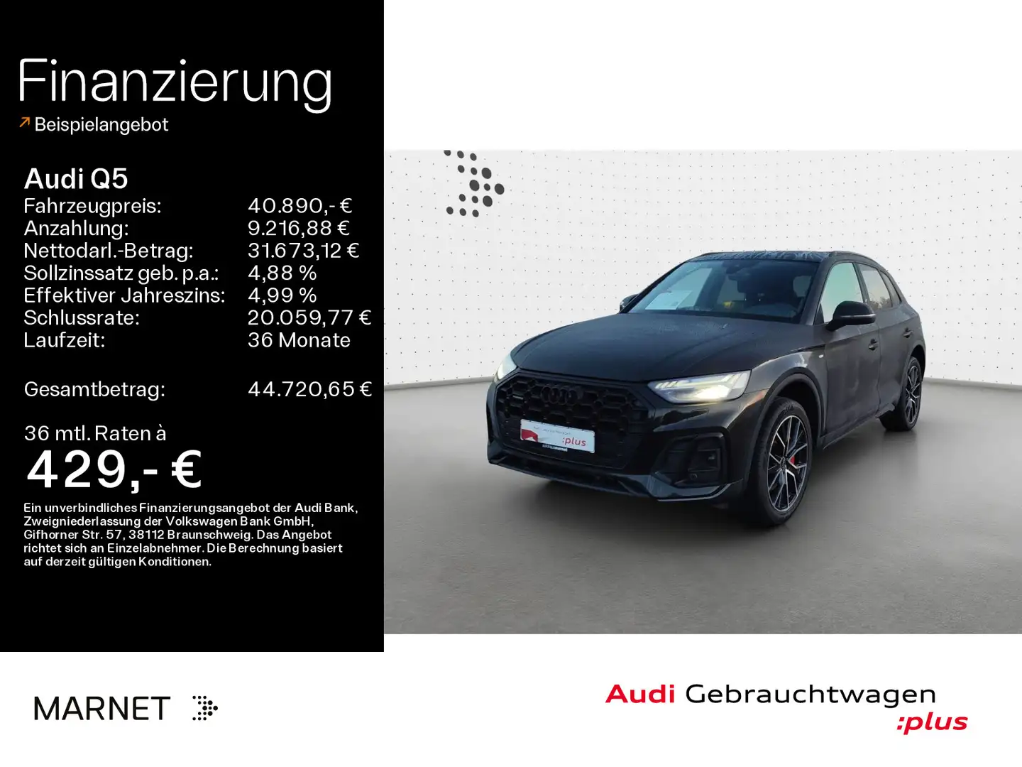 Audi Q5 55 TFSI e quattro S line*Navi*Matrix*Alu*PDC* Schwarz - 1