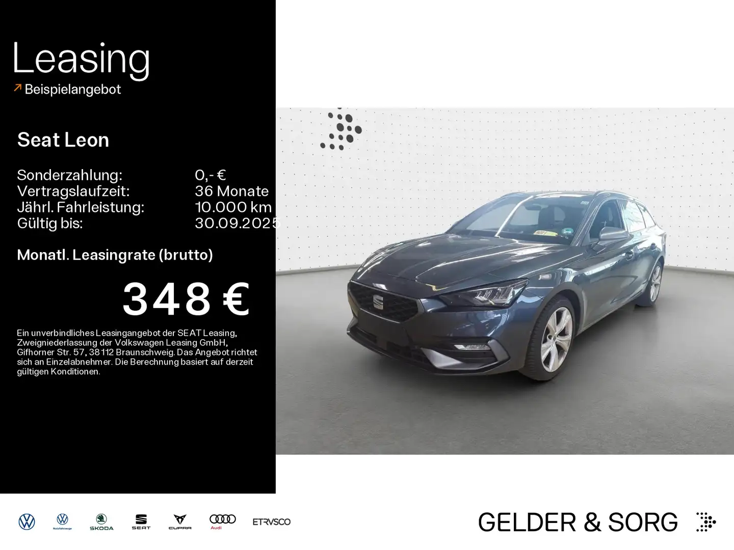 SEAT Leon Sportstourer FR 2.0 TDI AHK*RFK*LED*Navi Gri - 1
