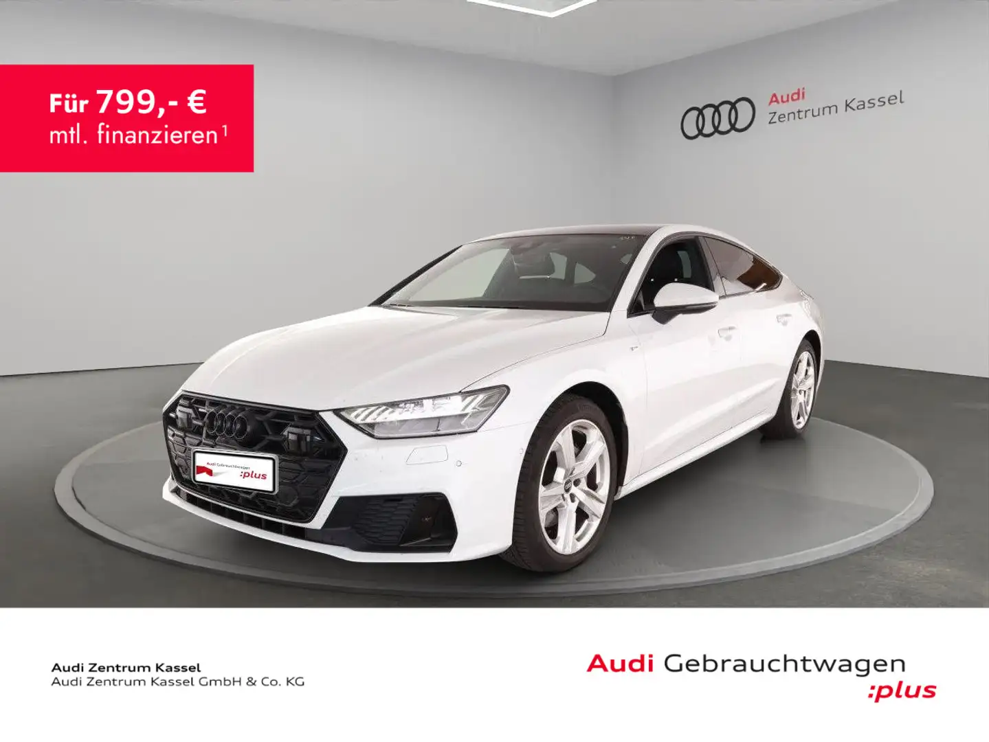 Audi A7 SB 50 TDI qu. Matrix Pano HuD Kam. AHK Leder Weiß - 1