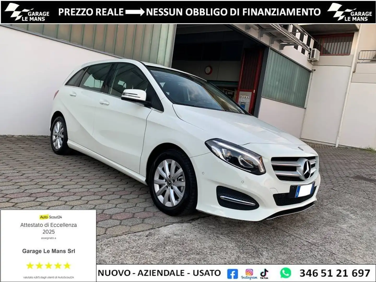 Mercedes-Benz B 180 D SPORT AUTO NAVI PELLE XENO CRUISE PDC Bianco - 1