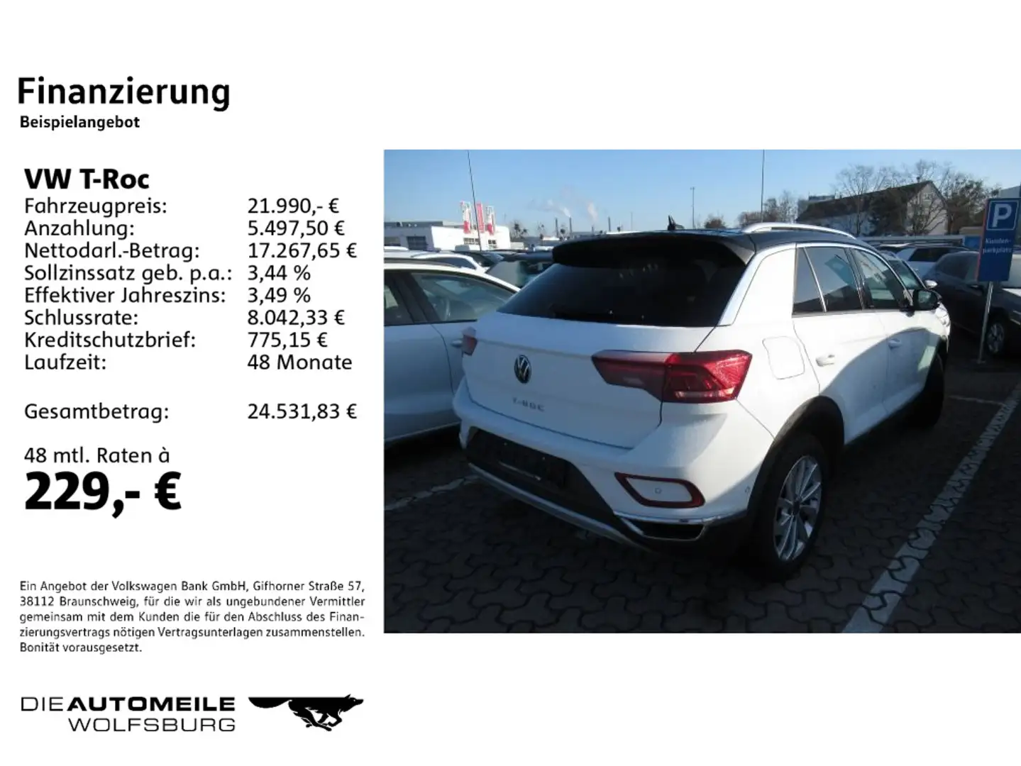 Volkswagen T-Roc 1.5 TSI DSG Style App-Connect/AHK/ACC Weiß - 2