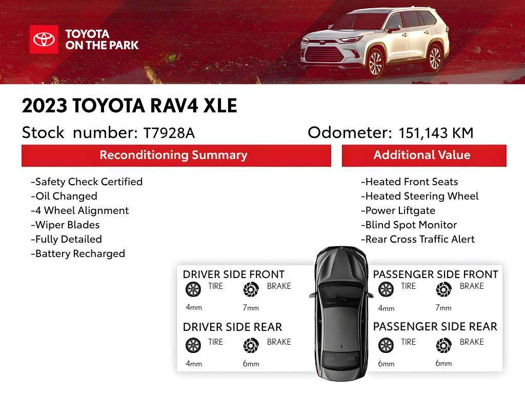 used 2023 Toyota RAV4 car, priced at $29,444