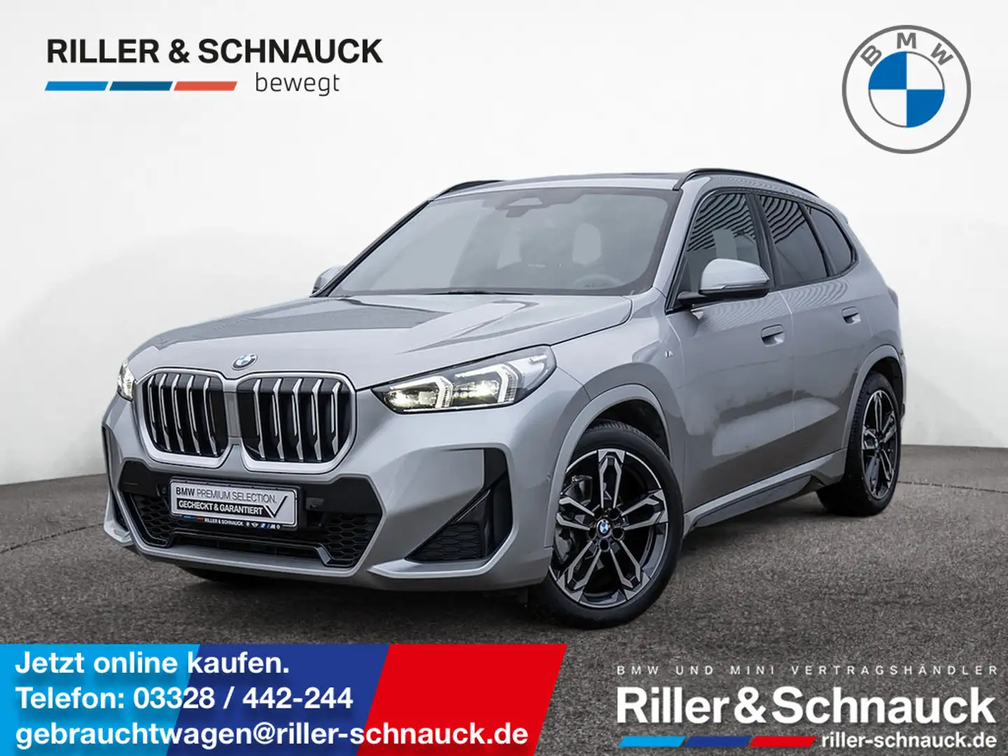 BMW X1 sDrive 18i M Sport AHK+PANO+KAM+LED+SHZG Silber - 1