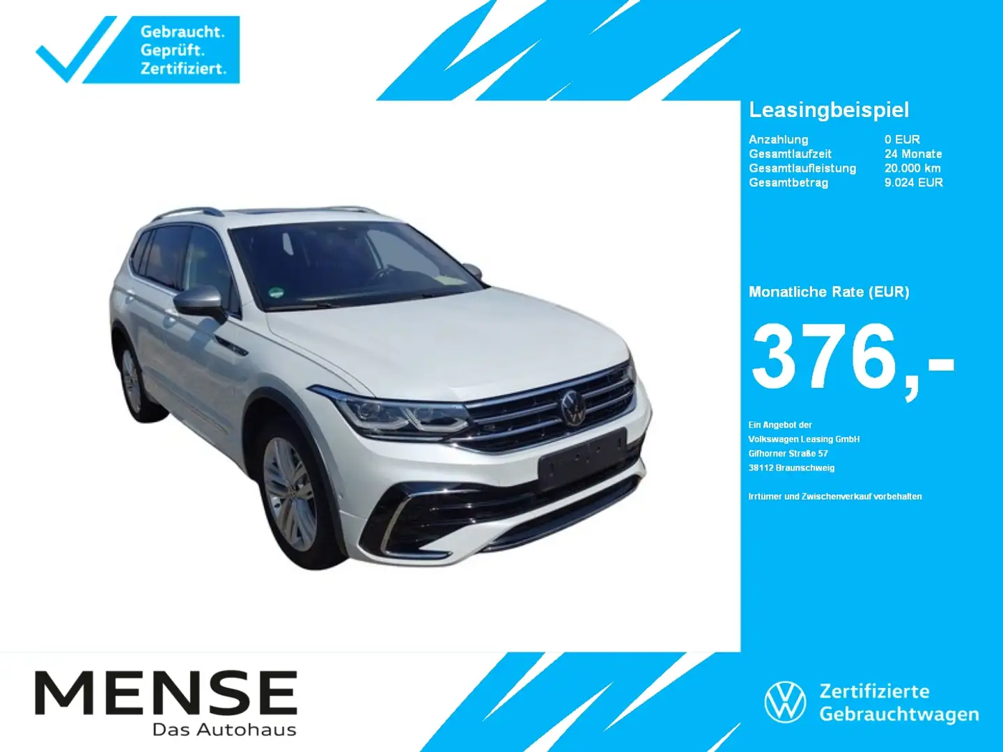 Volkswagen Tiguan Allspace 2.0TSI DSG 4-motion R-Line |AHK Weiß - 1