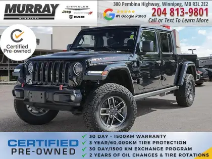 Black 2020 Jeep Gladiator Pickup Truck Four-Wheel Drive Automatic