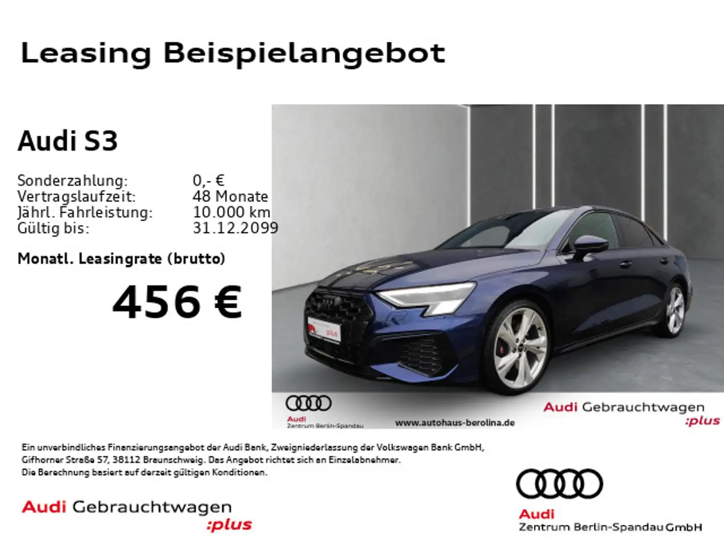 Audi S3 S3 Lim. *MATRIX*B&O*R-CAM*Opt.-Schwarz+*NAV+* Blau - 1