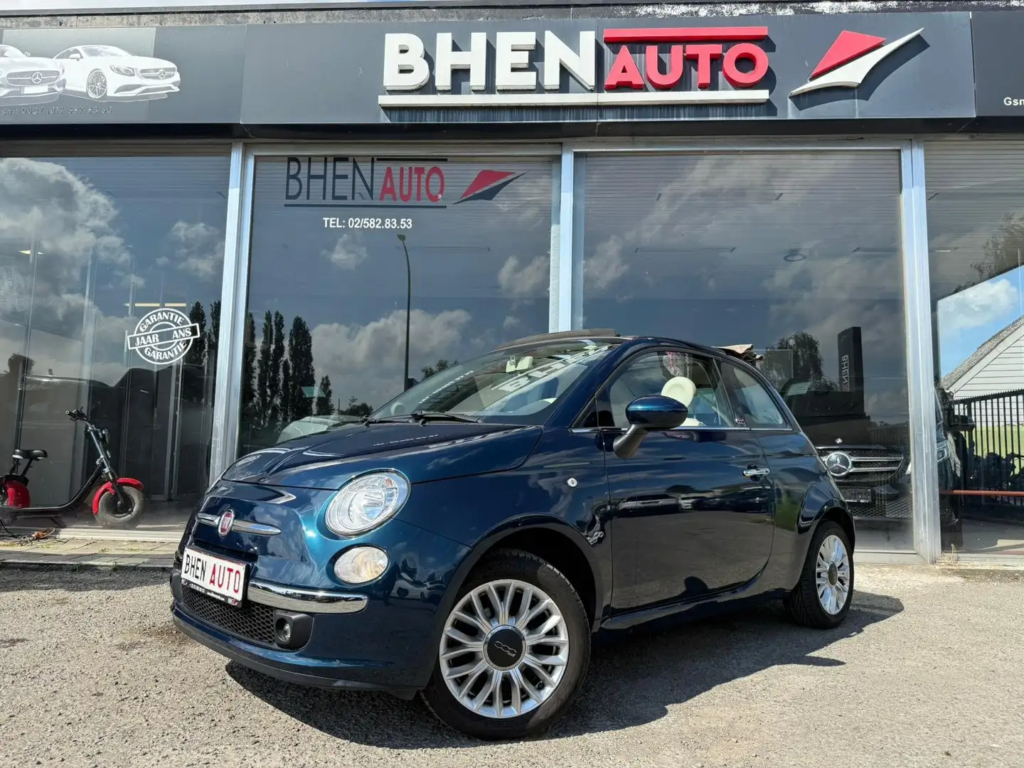 Fiat 500C 500C 1.2i/CABRIO/PARCTRONIC/AIRCO/CARNET/GARANTIE Bleu - 1