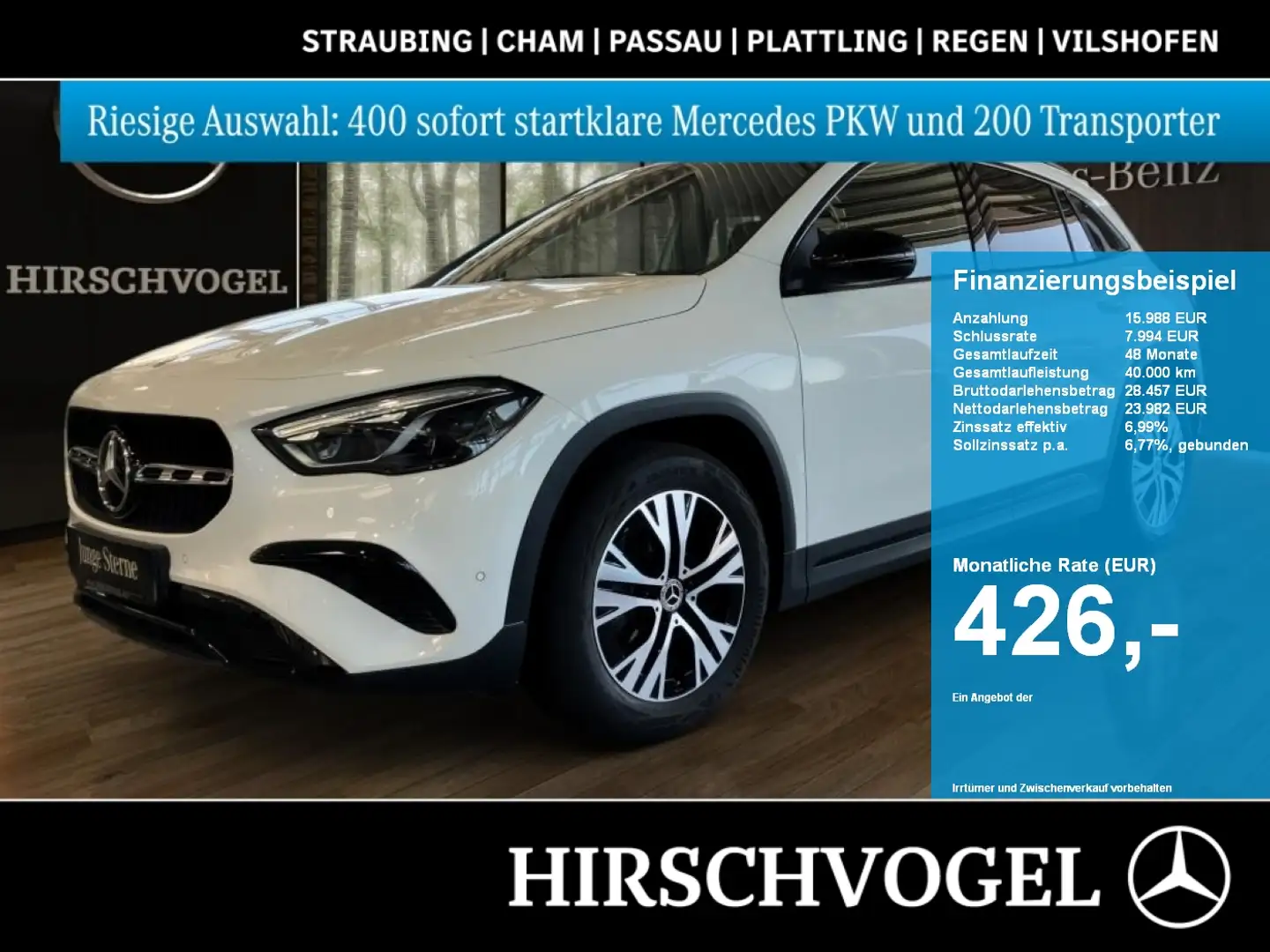 Mercedes-Benz GLA 200 Progressive+Night+AHK+MULTIBEAM+MBUX+Kam Blanc - 1