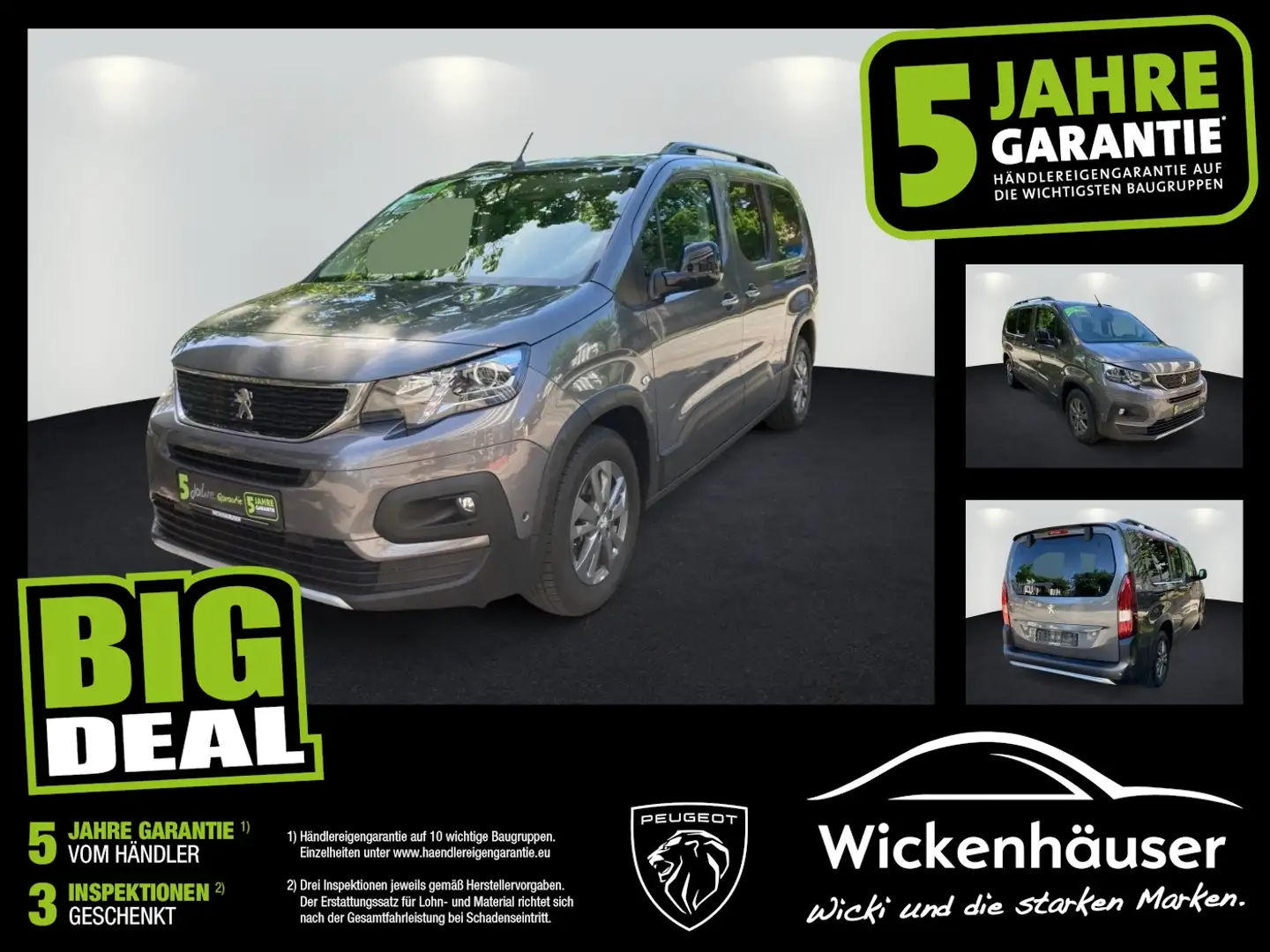 Peugeot Rifter PureTech 130 L2 Allure Pack SHZ Navi Kam Grau - 1