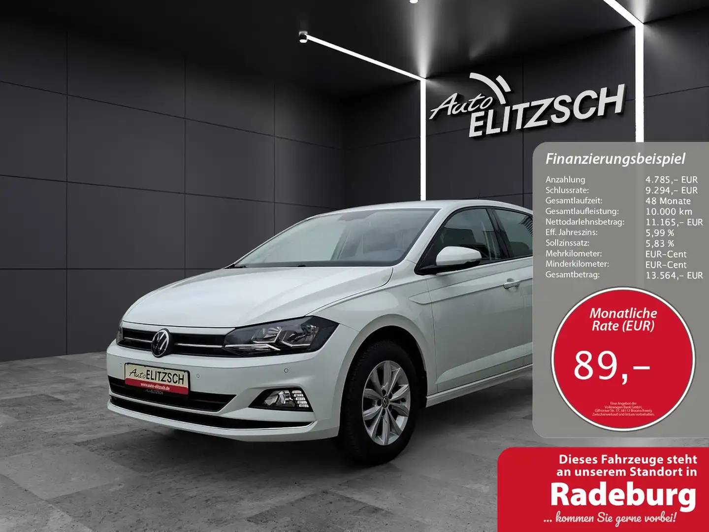Volkswagen Polo TSI Highline Navi Climatronic ACC PDC SH LM Weiß - 1
