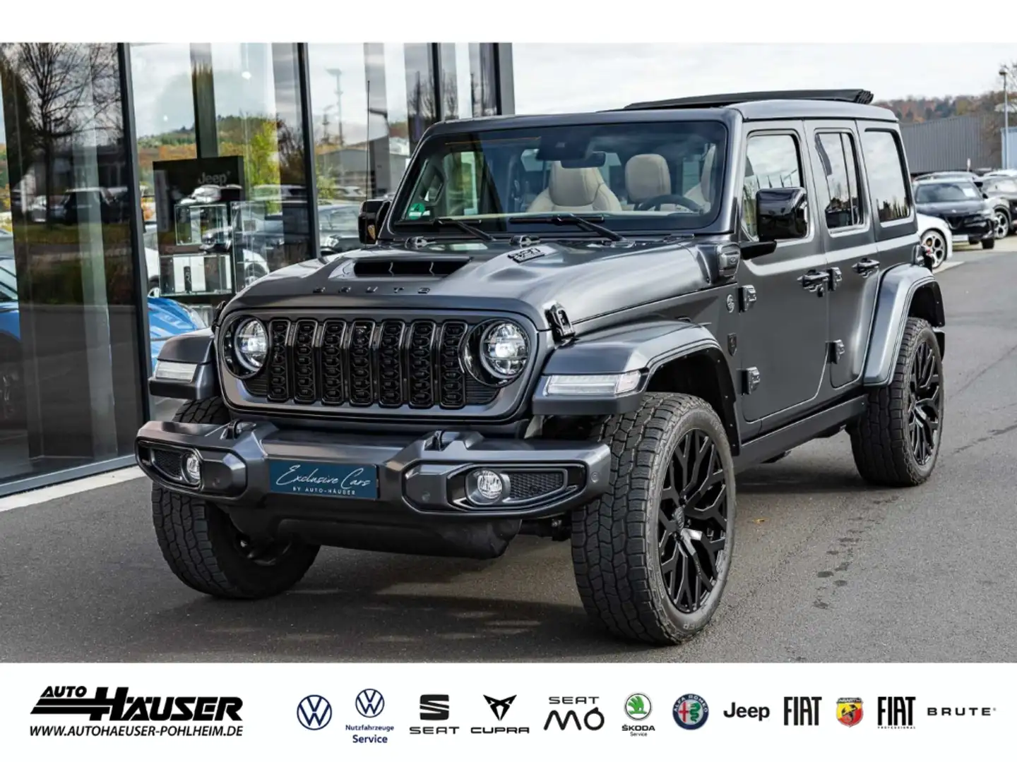 Jeep Wrangler BRUTE Richmond Custom PHEV 4xe SKY-ONE NAVI KAMERA Zwart - 1