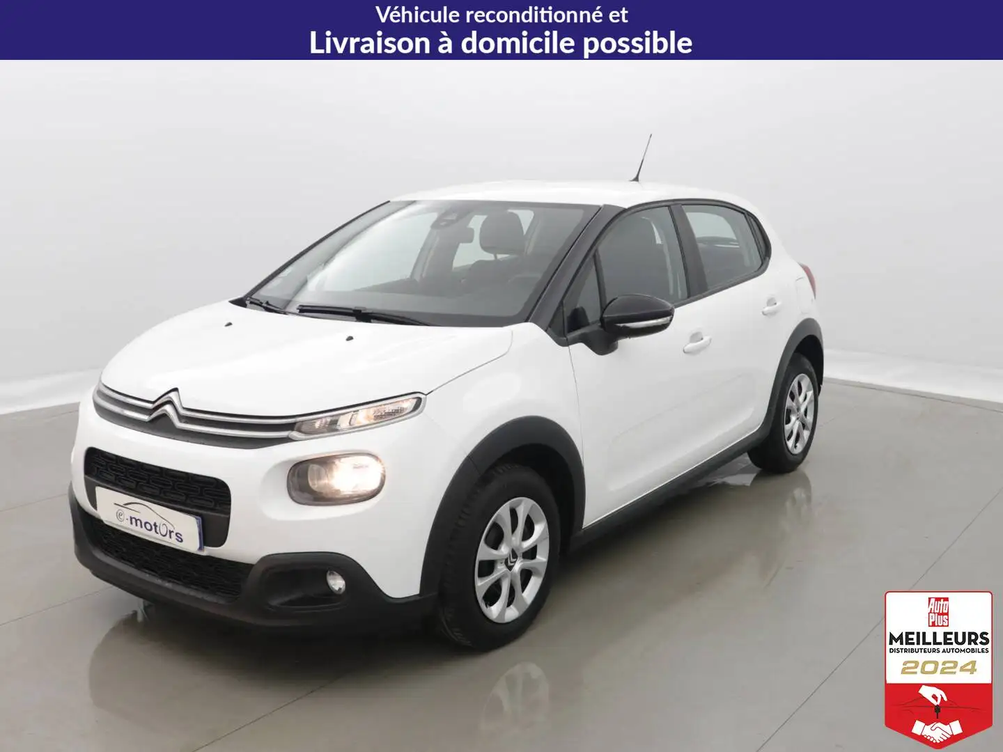 Citroen C3 C3 Société PureTech 83 Feel Nav Blanc - 1