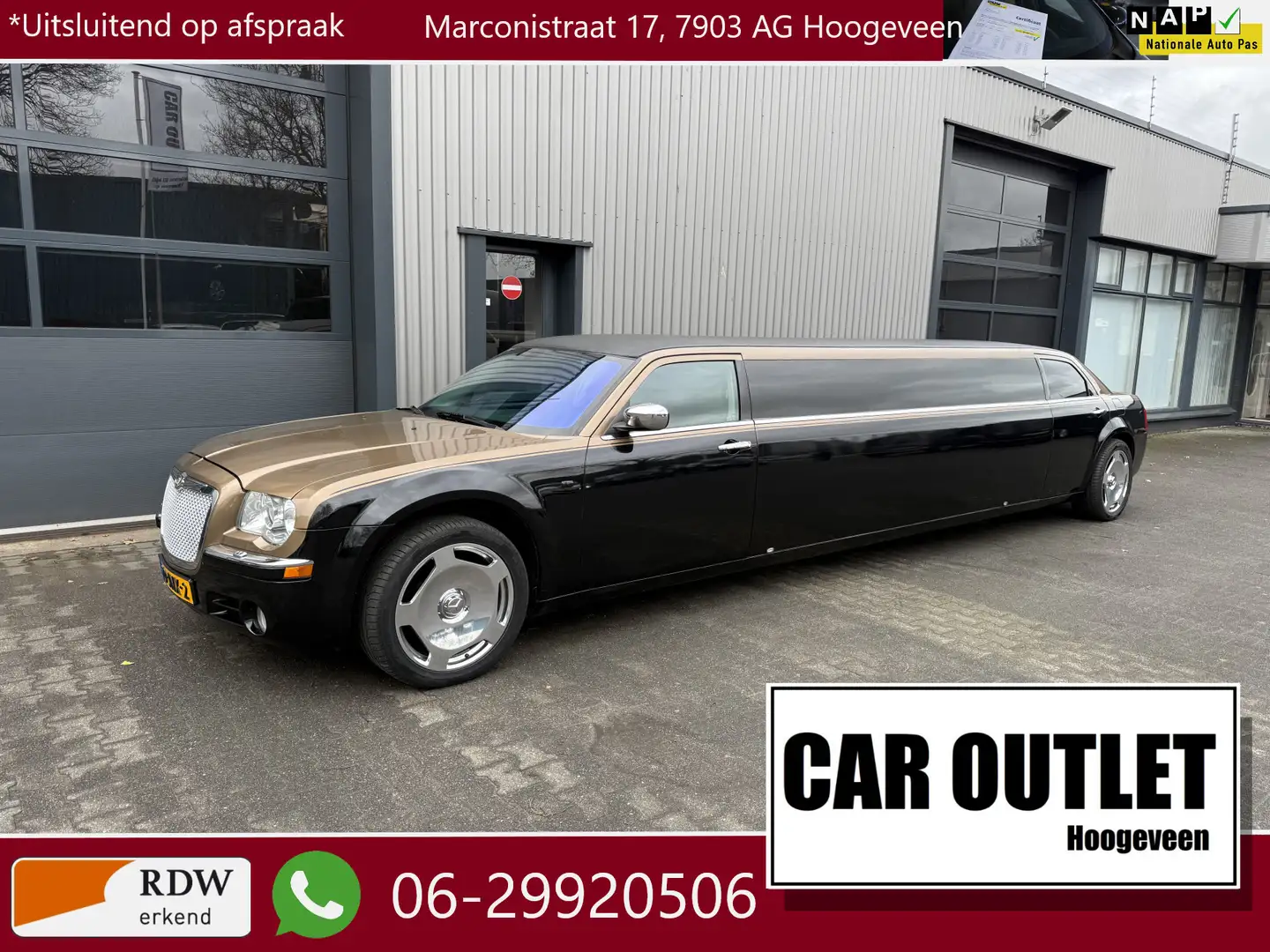 Chrysler 300C 3.5 V6 Stretch Limousine 120 Custom UNIEK! met Nie Schwarz - 1