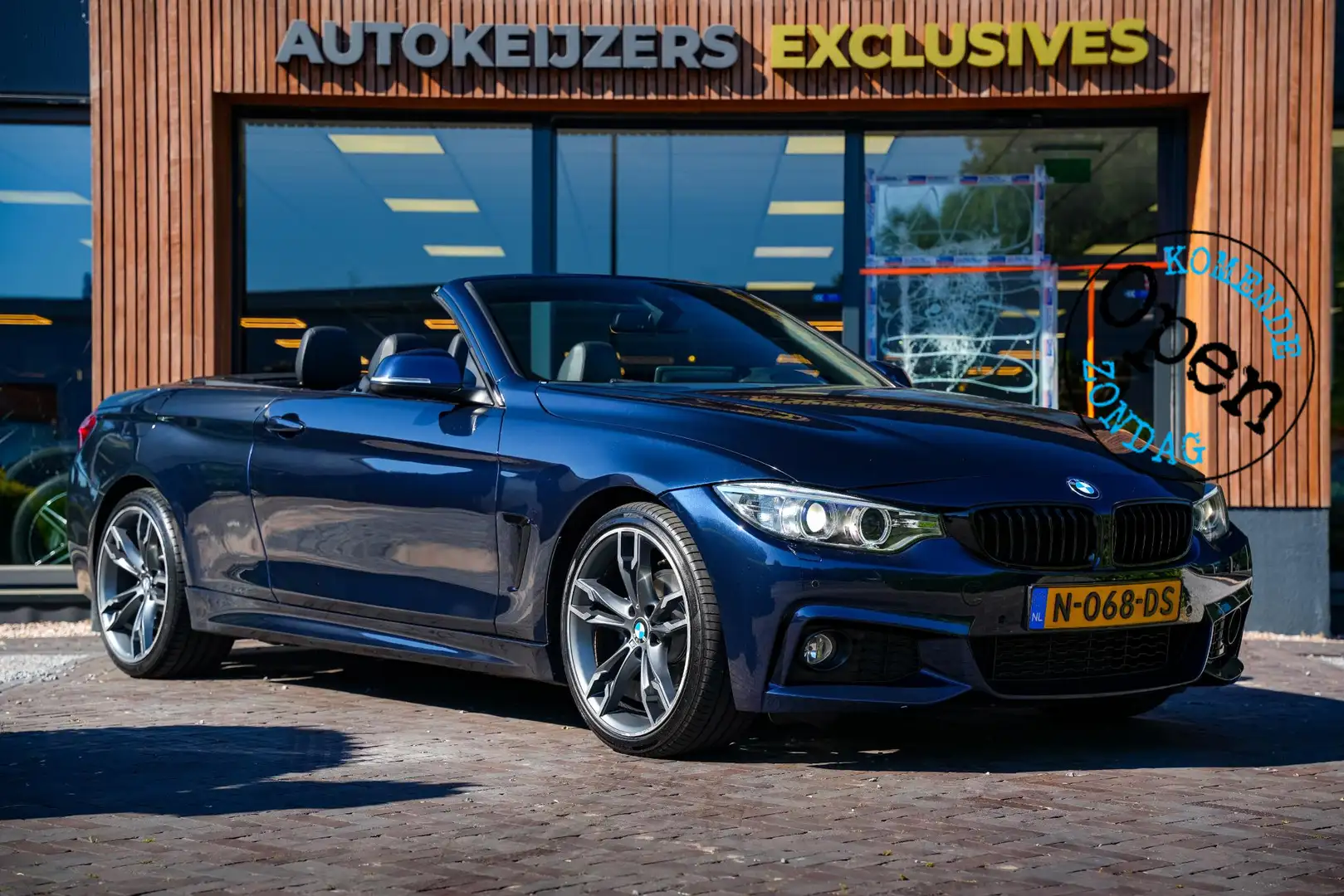 BMW 428 4-serie Cabrio 428i Essential M Pakket Sportstoele Blauw - 1