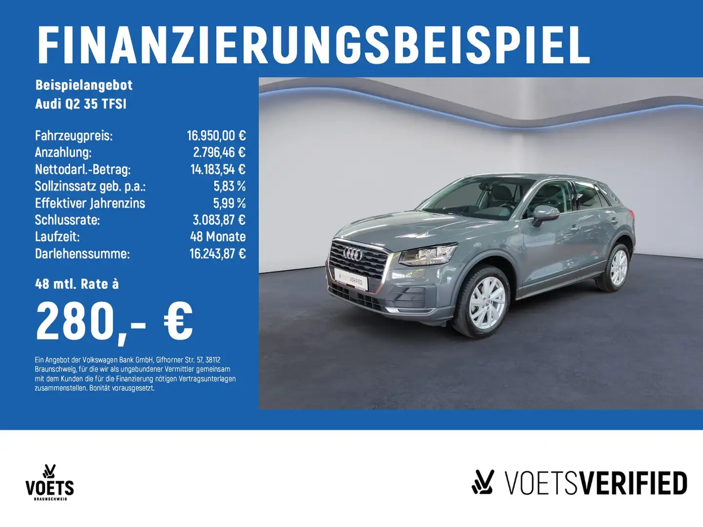 Audi Q2 35 TFSI PDC H+KLIMA Grau - 2
