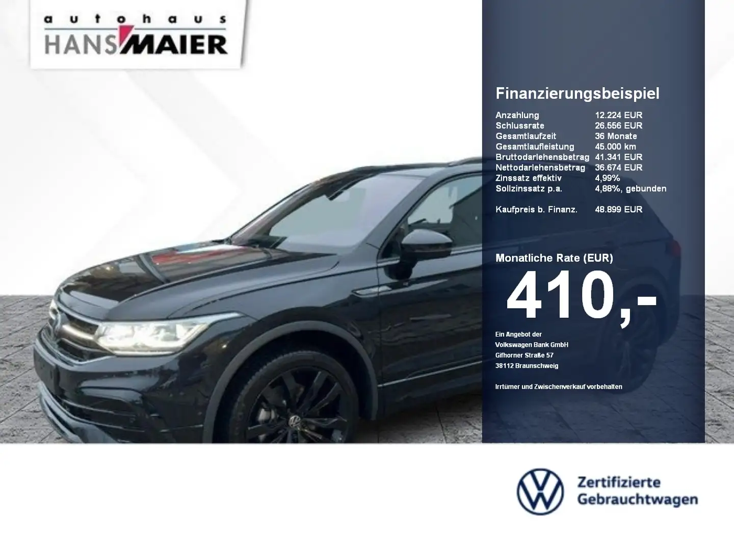 Volkswagen Tiguan Allspace R-Line TSI 4MOT.DSG Pano Leder Fekete - 1