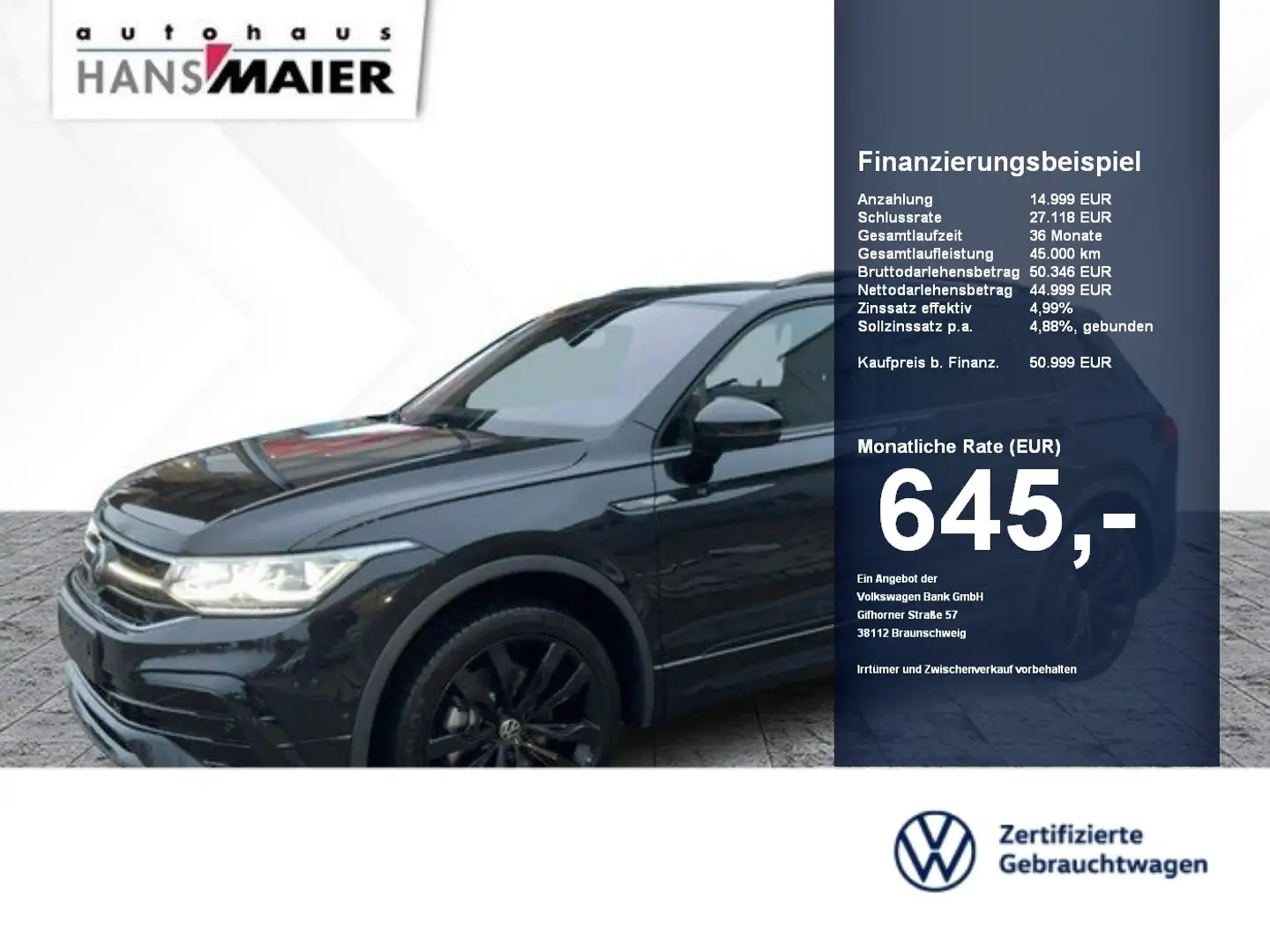 Volkswagen Tiguan Allspace R-Line TSI 4MOT.DSG Pano Leder Negru - 1