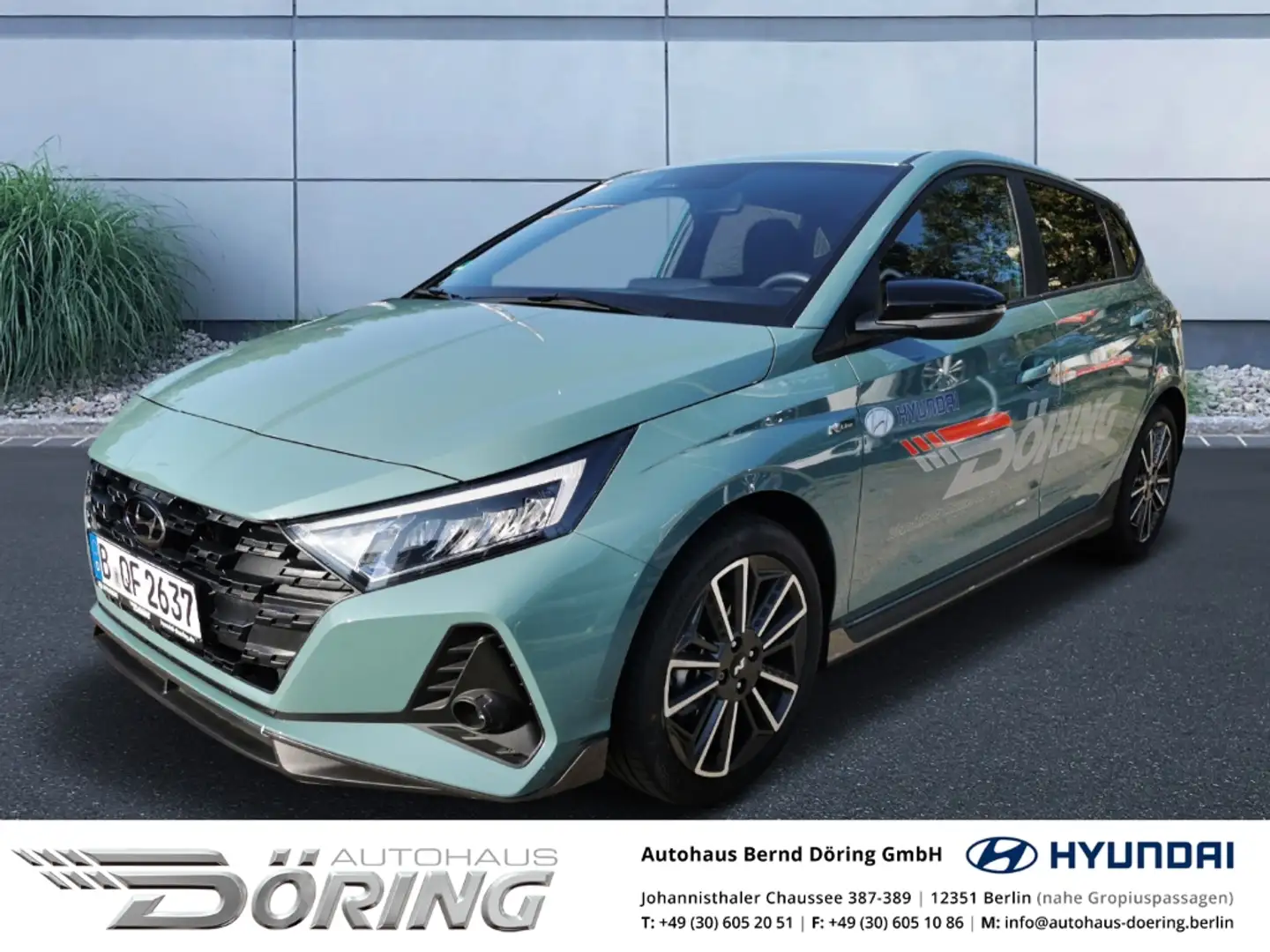 Hyundai i20 1.0 T-Gdi (120PS) 48V iMT N-Line Navigation Grün - 1