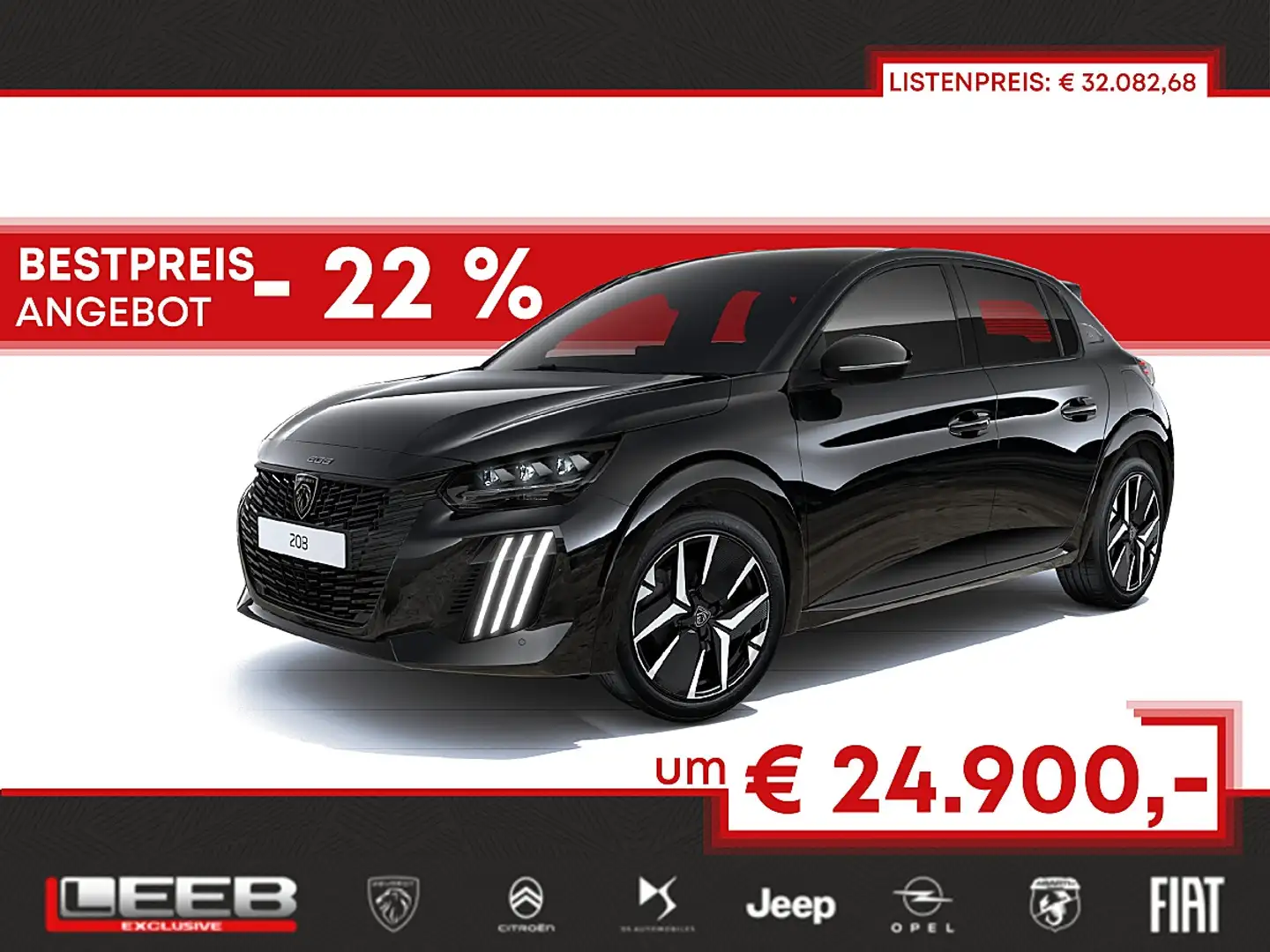 Peugeot 208 Hybrid 110 e-DCS6 GT inkl. Panorama-Glasdach, V... Schwarz - 1