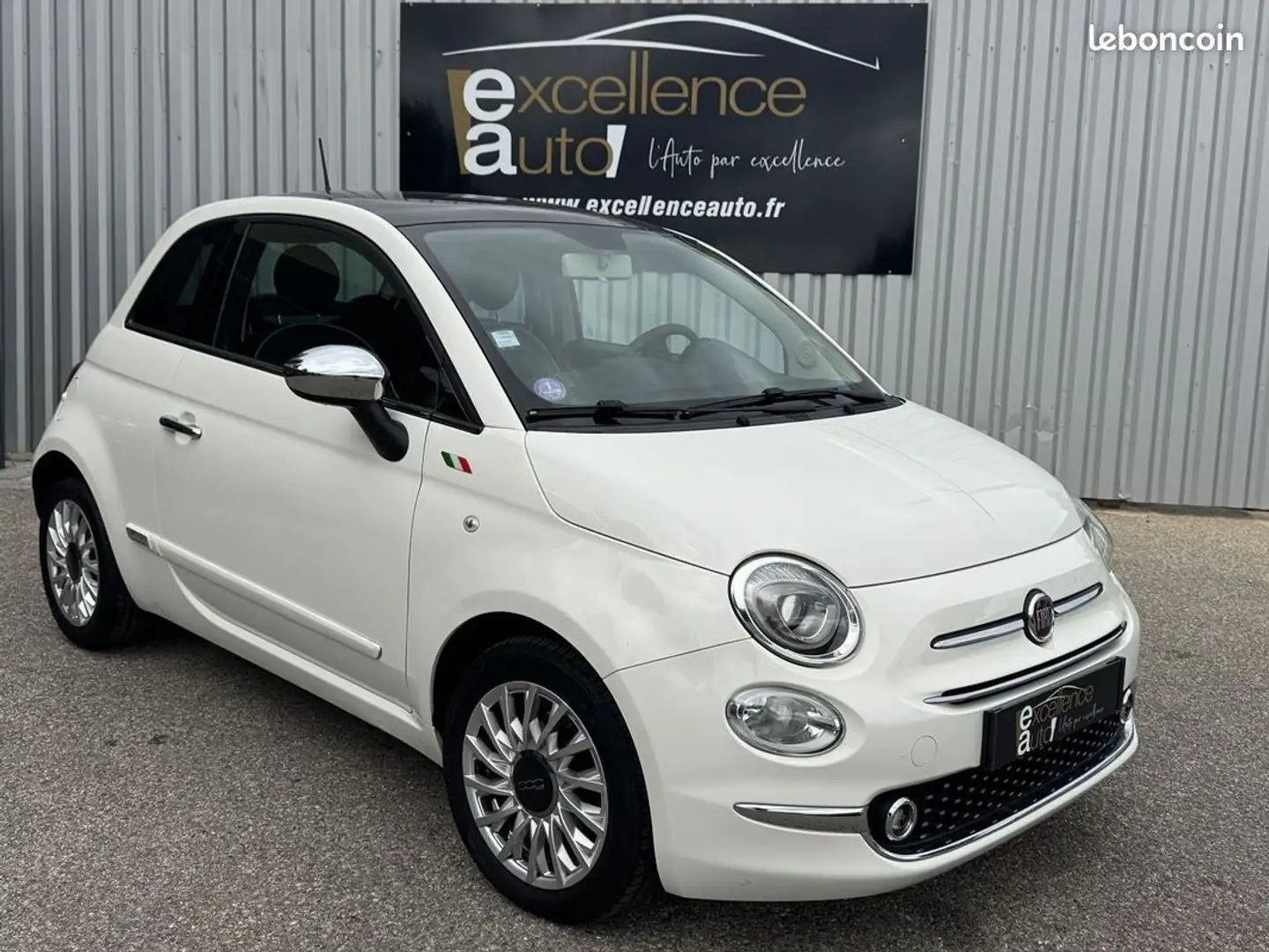 Fiat 500 1.2 8V 69CH LOUNGE Wit - 1