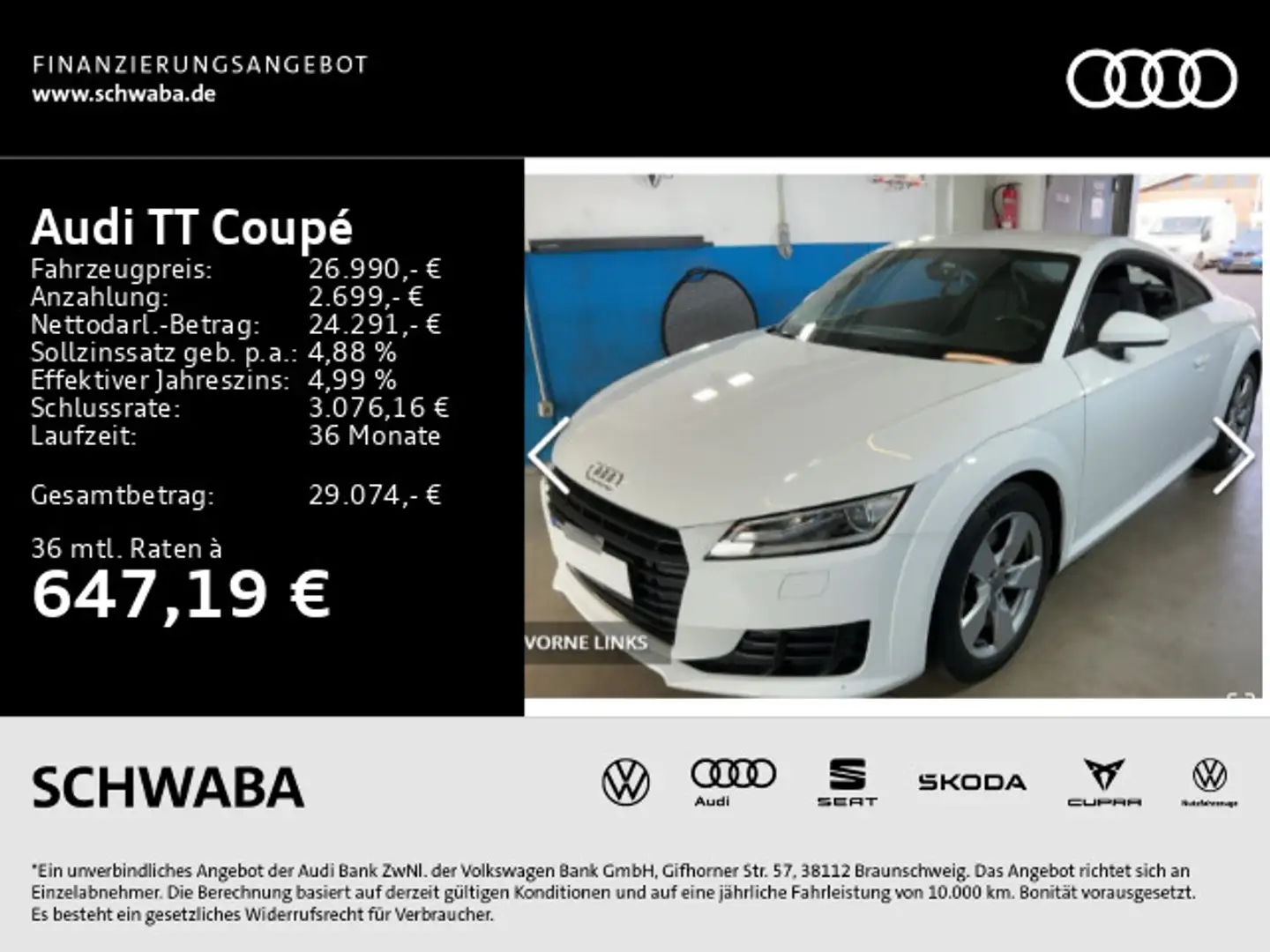 Audi TT 1.8 TFSI Blanco - 1