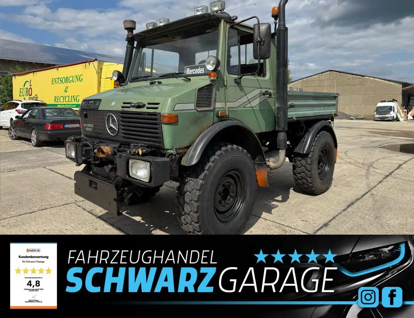Unimog U 1200 427/10 Hydraulik Heckkraftheber Green - 1